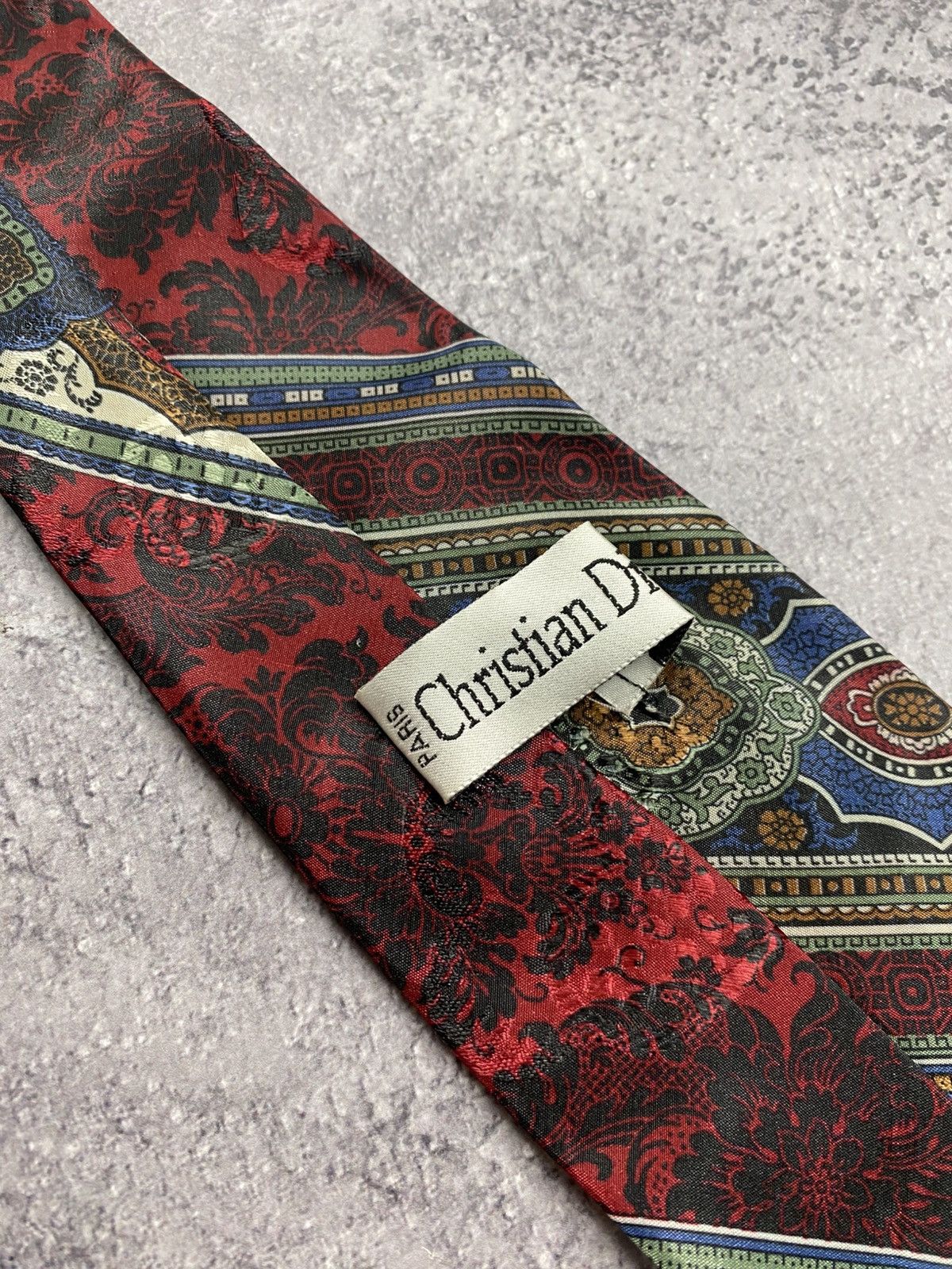 Christian Dior Monsieur Vintage Christian Dior Paris Silk Tie Luxury 90s Necktie Size ONE SIZE - 10 Thumbnail