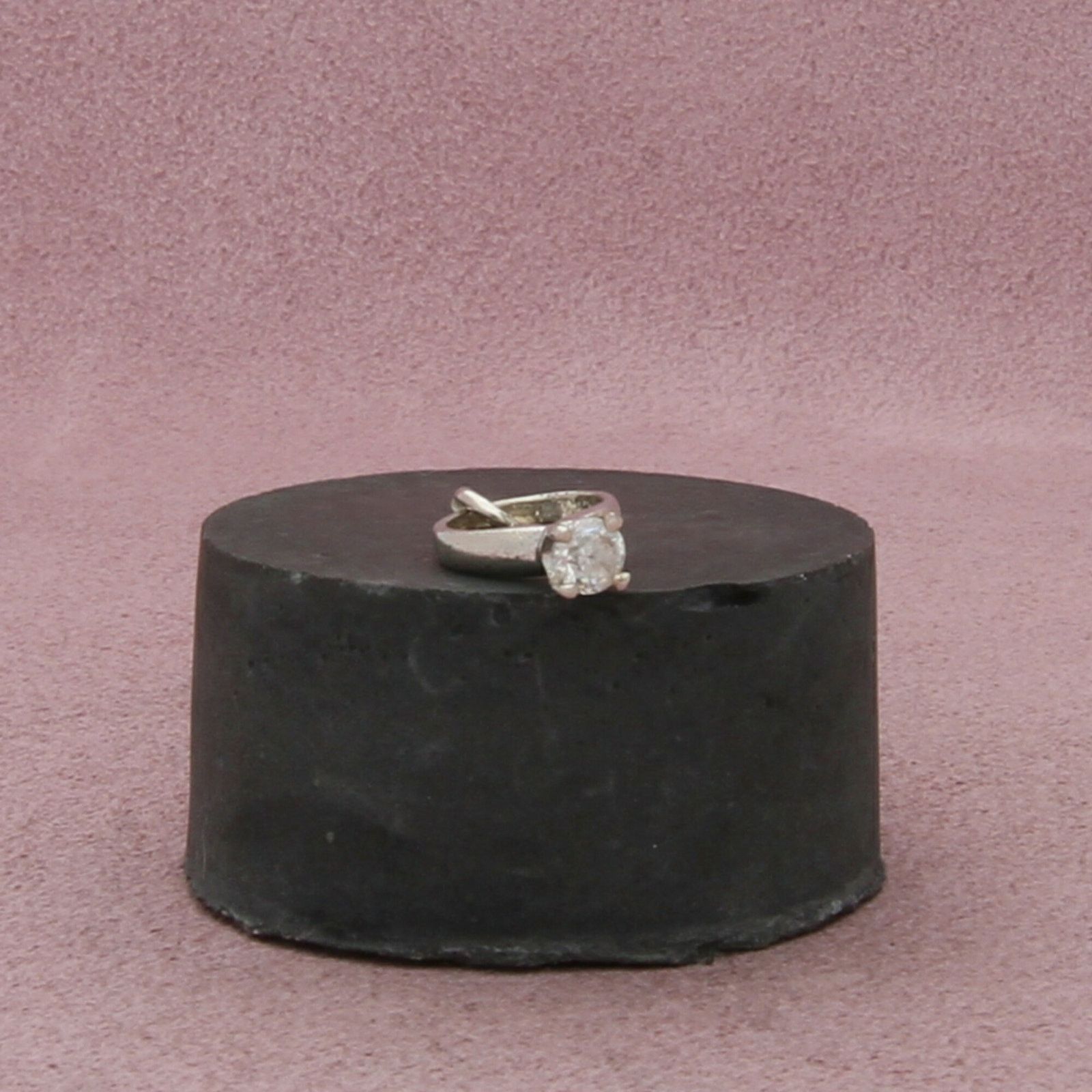Sterling Silver sterling silver vintage 3d engagement ring charm pendant Size ONE SIZE - 1 Thumbnail