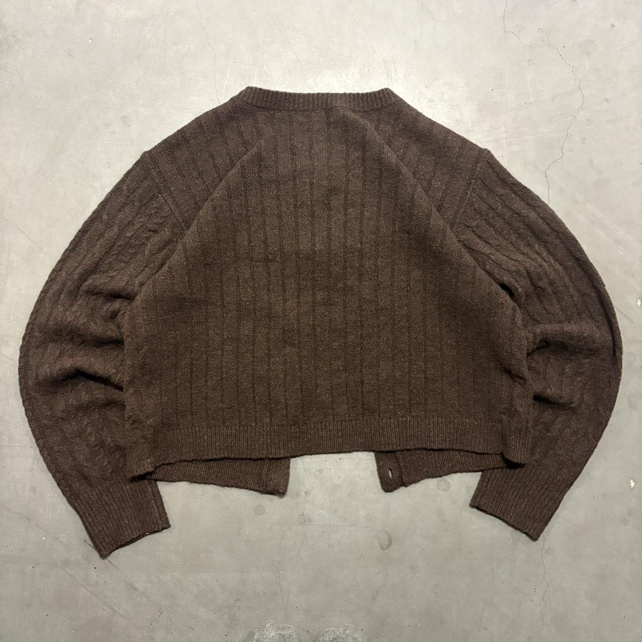 Vintage Crazy Vintage Y2K/2000s Brown Streetwear Essential Cardigan Sweater! Size M / US 6-8 / IT 42-44 - 2 Thumbnail