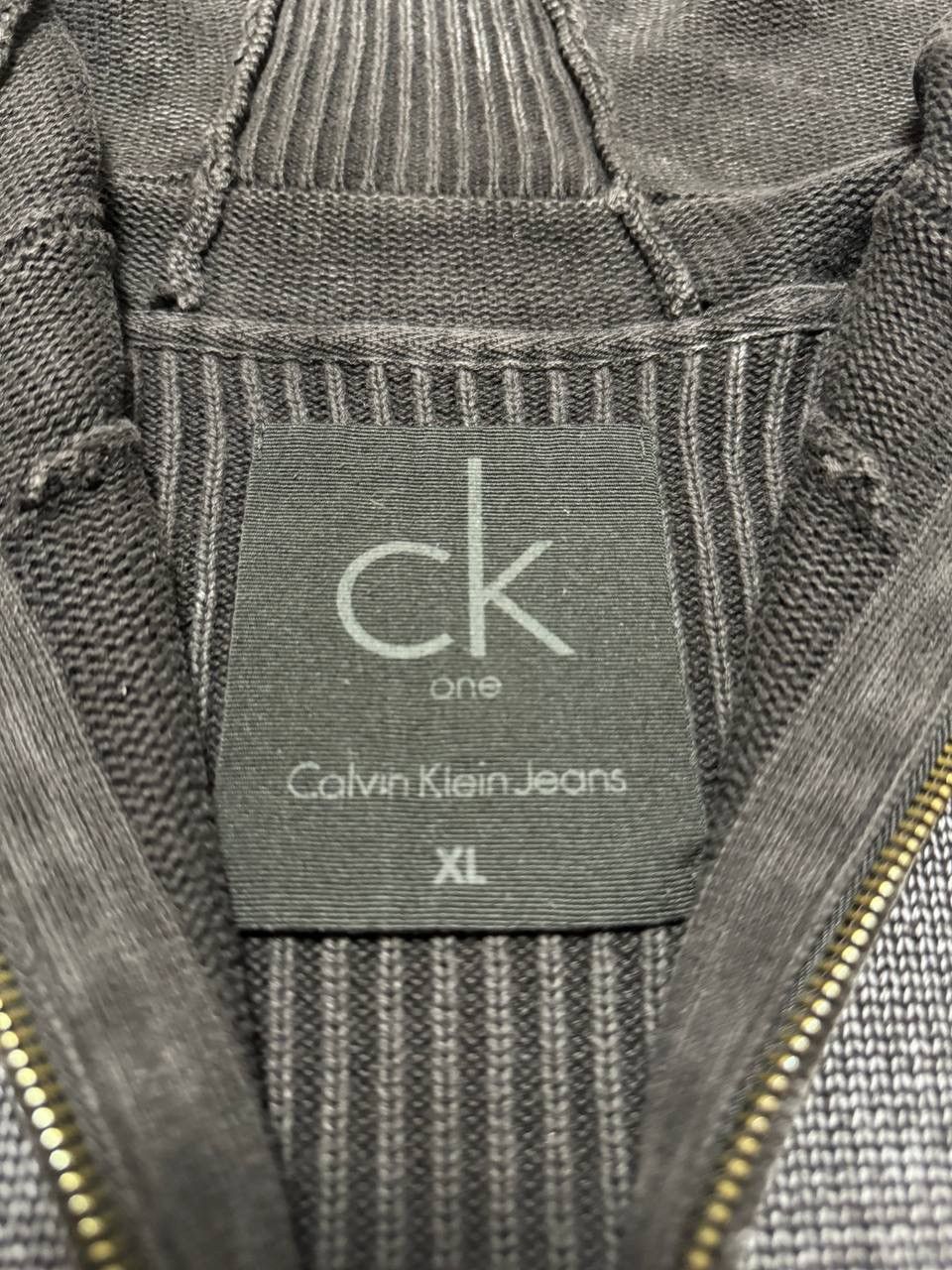 Calvin Klein × Japanese Brand Vintage Calvin Klein Hoodie Zip Faded Distressed Japanese Size US L / EU 52-54 / 3 - 7 Thumbnail