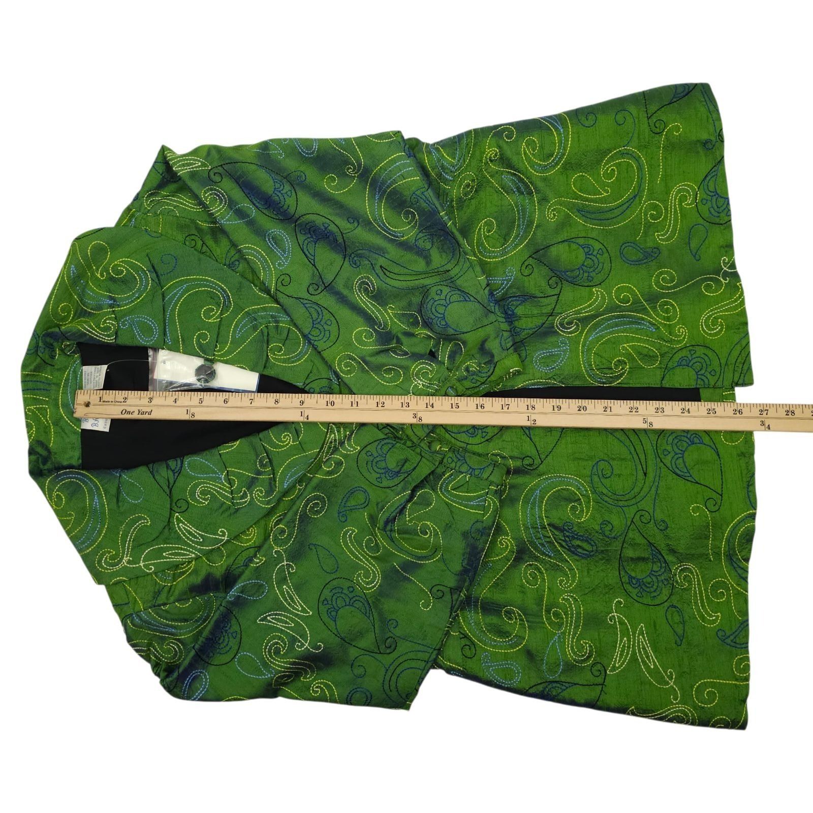 Other Bleu Bayou XL Paisley Silk Jacket Ruffle Lagenlook Fairycore Size XL / US 12-14 / IT 48-50 - 6 Thumbnail