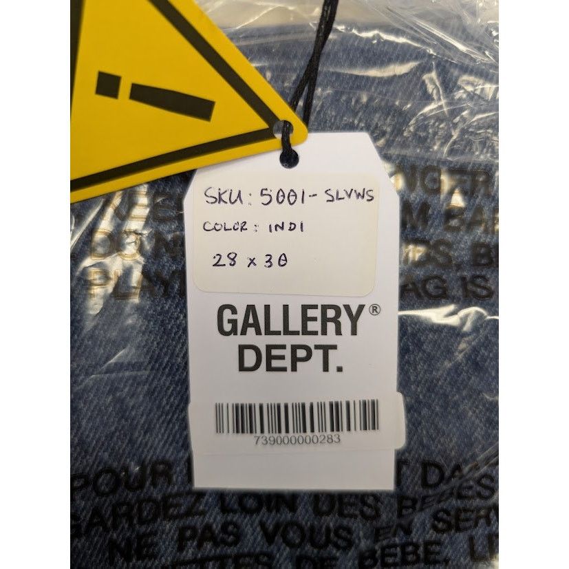 Gallery Dept. o1rshd1 Selvedge Denim Indigo Jean Pants in Blue 28x30 Size US 28 / EU 44 - 20 Thumbnail