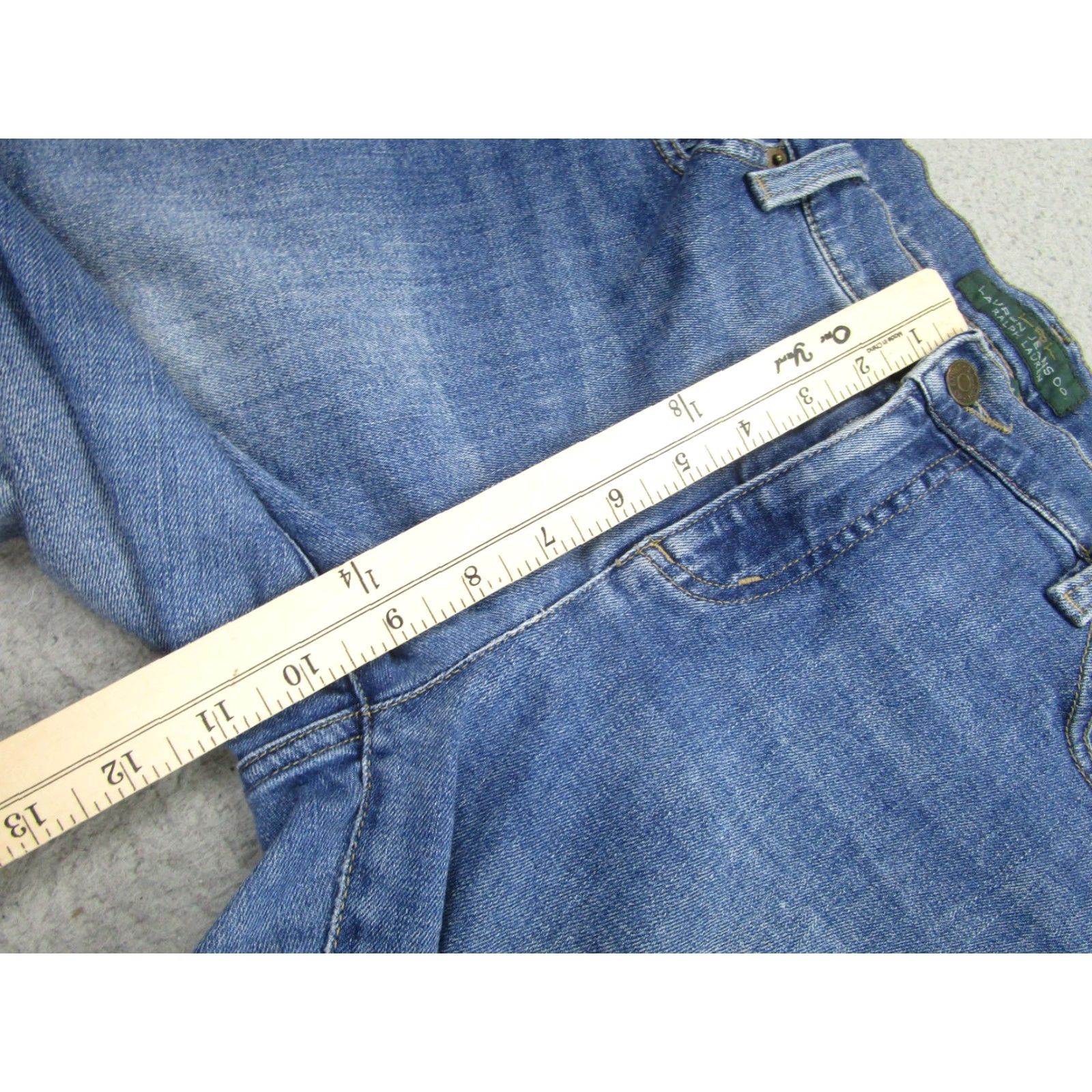 CO Lauren Jeans Co Ralph Lauren Jeans Womens 32x30 Blue Mid Rise Straight Denim Size 24" / US 00 / IT 34 - 5 Thumbnail