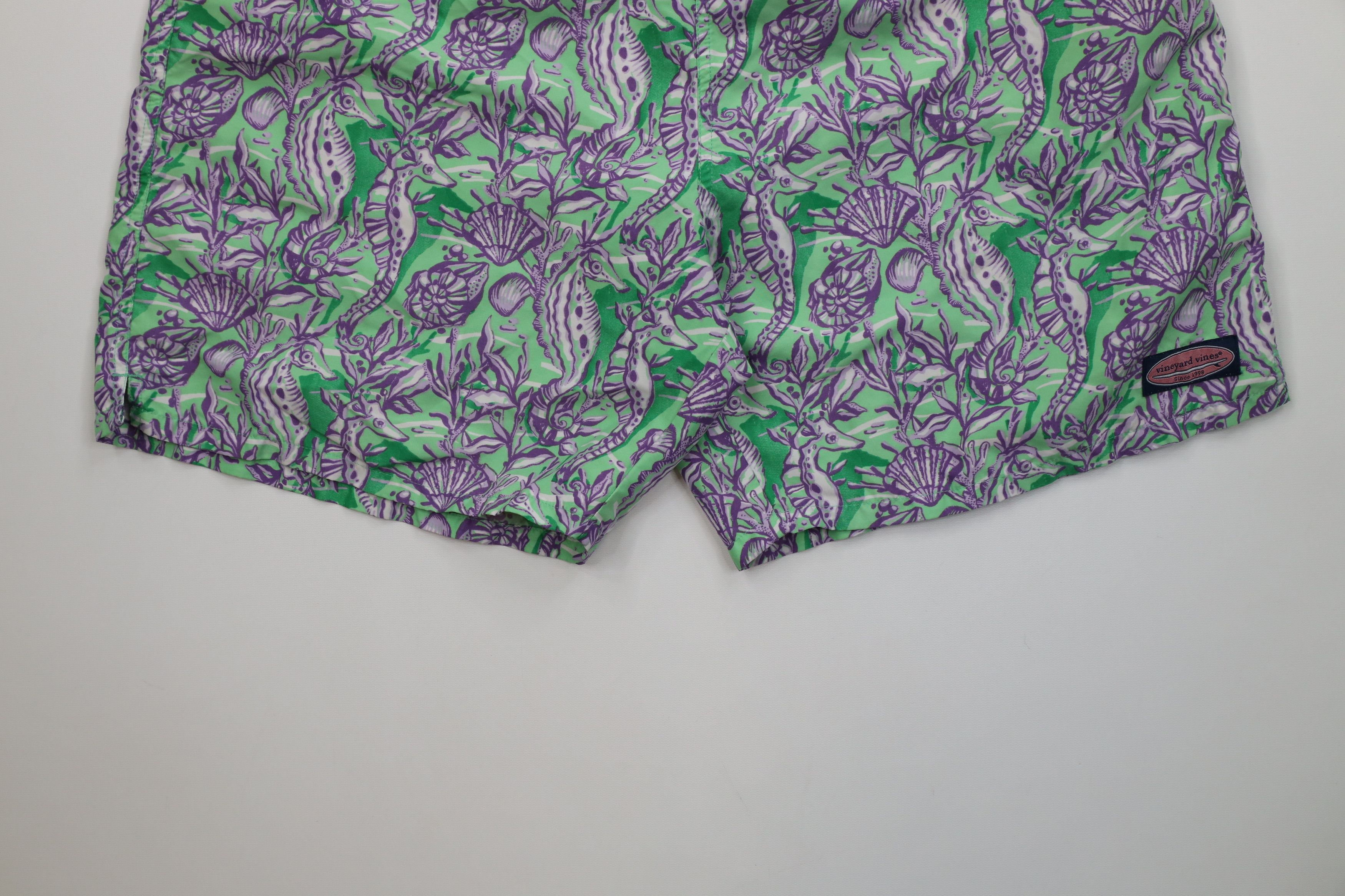 Vineyard Vines Vineyard Vines Seahorse All Over Print Lined Shorts Trunks Size US 34 / EU 50 - 4 Thumbnail