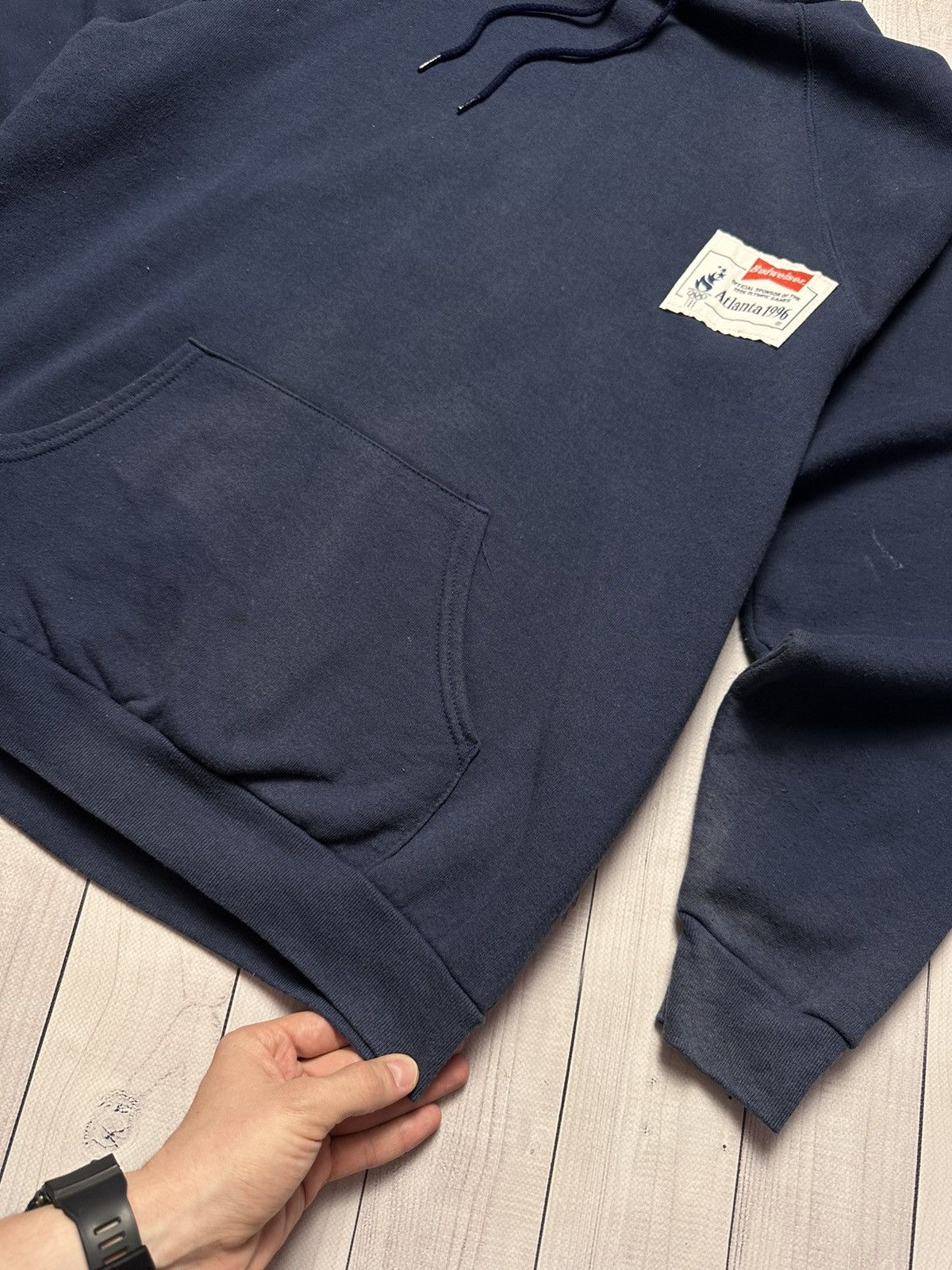 USA Olympics × Vintage Vintage Atlanta 1996 Olympic Games Hoodie Budweiser rare L Size US L / EU 52-54 / 3 - 4 Thumbnail