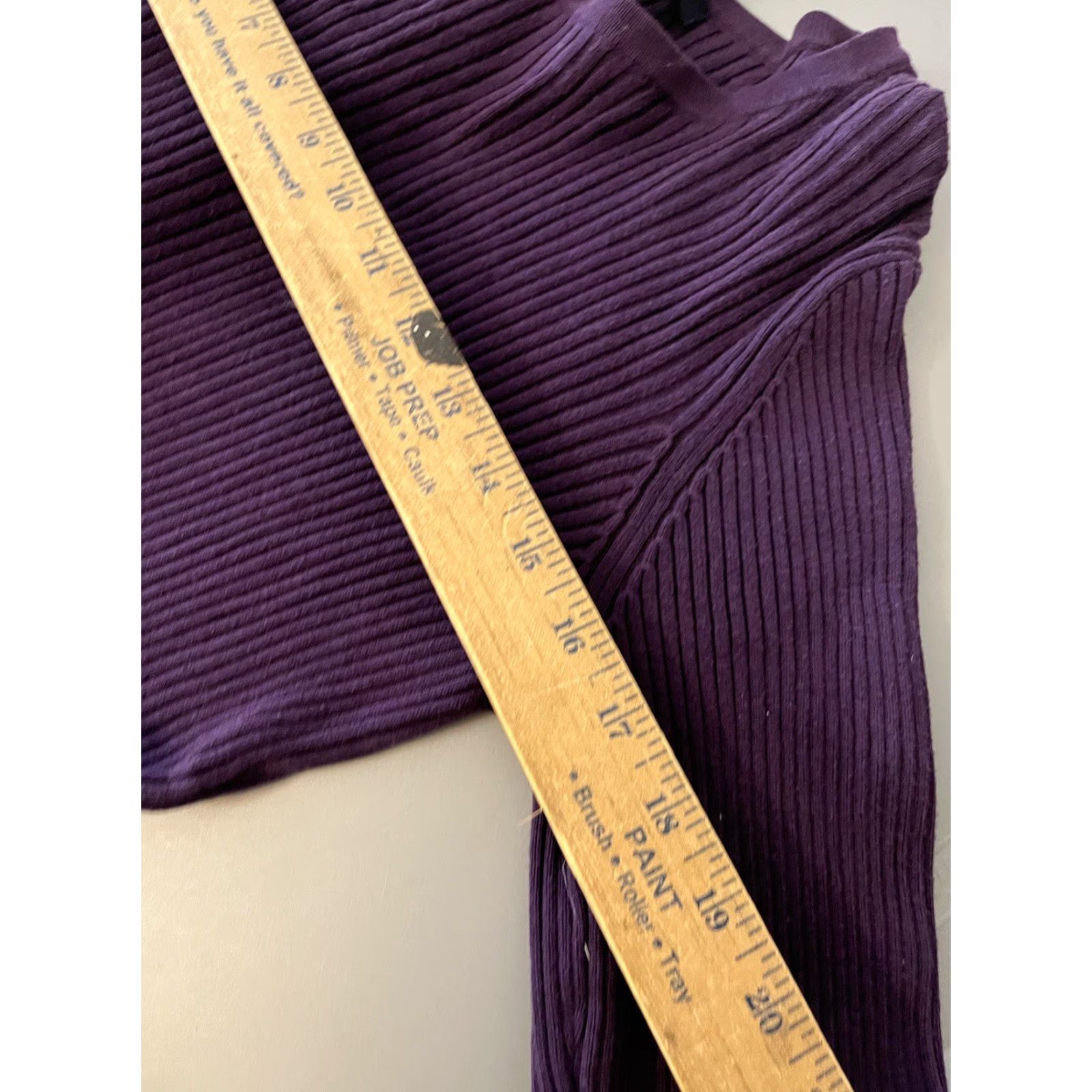 Lands' End Lands' End Womens Small 6-8 Long Sleeve Ribbed Cotton Purple Sweater Shirt? Size S / US 4 / IT 40 - 4 Thumbnail