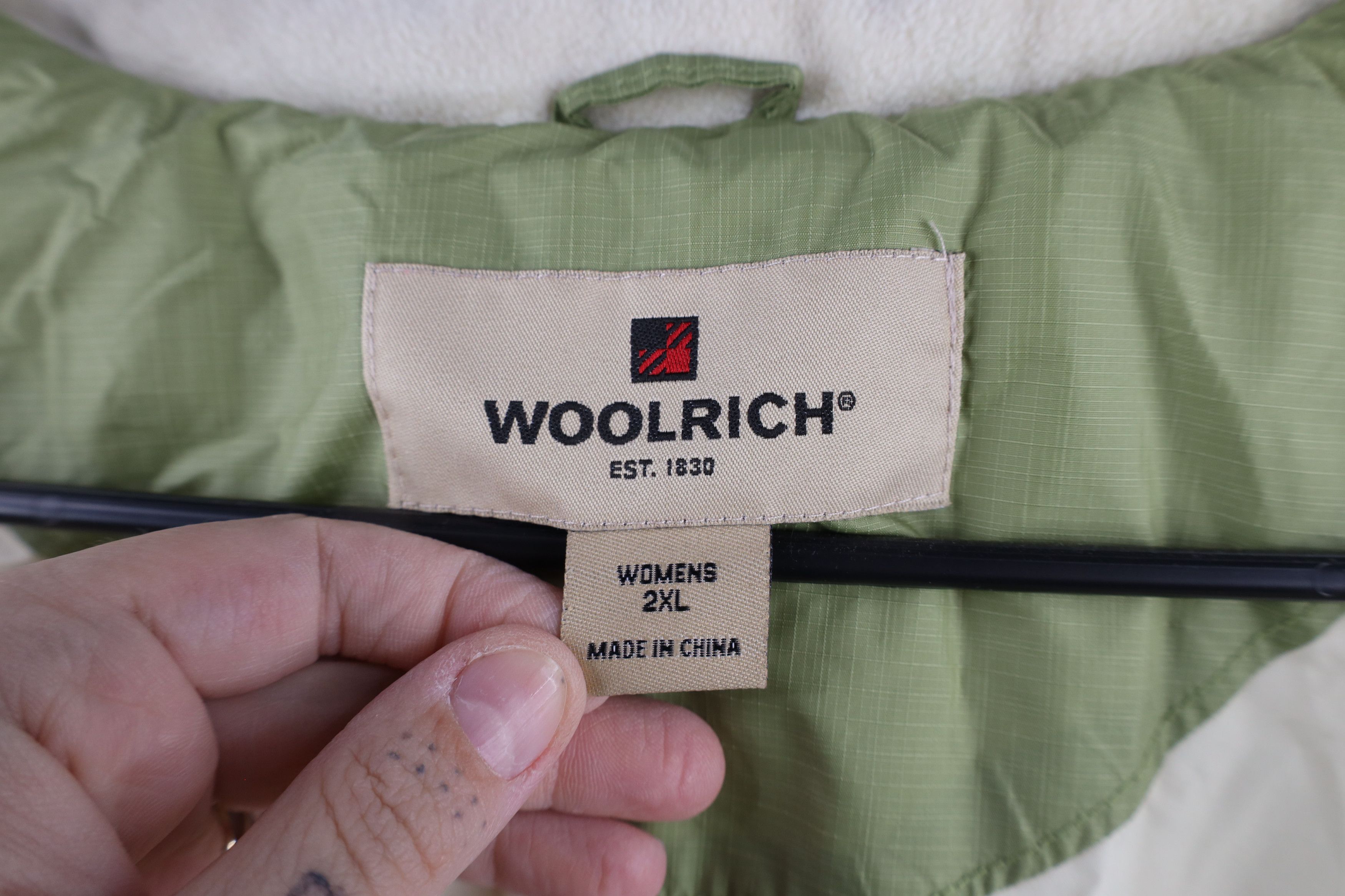 Vintage Vintage Woolrich Full Zip Insulated Puffer Vest Jacket Green Size XXL / US 16-18 / IT 52-54 - 9 Thumbnail