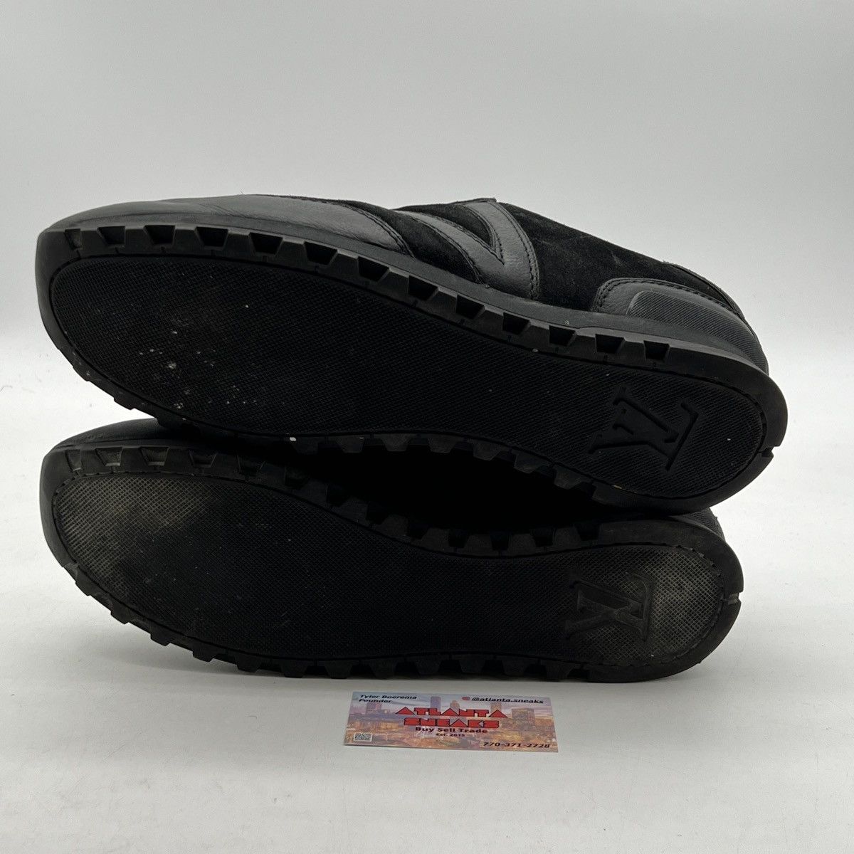 Louis Vuitton Louis Vuitton Low Top Sneakers LV Black Brown Size US 13 / EU 46 - 6 Thumbnail