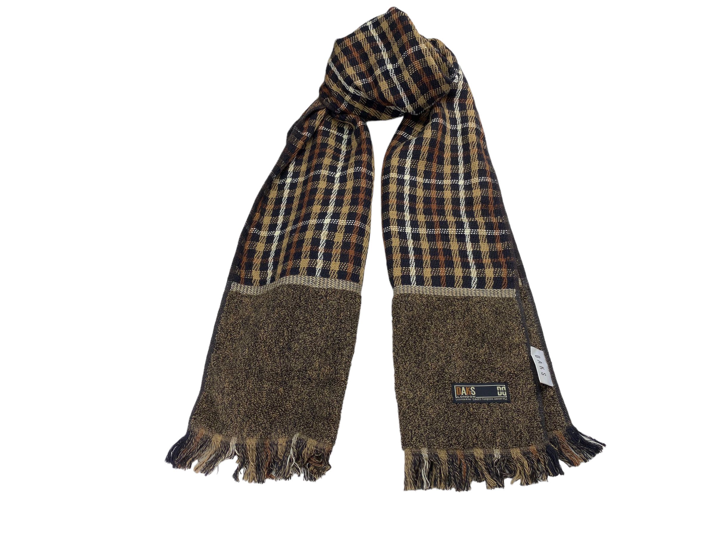 DAKS × Vintage Vintage Daks London Cotton Checkered Muffler Scarf 90s Size ONE SIZE - 1 Thumbnail