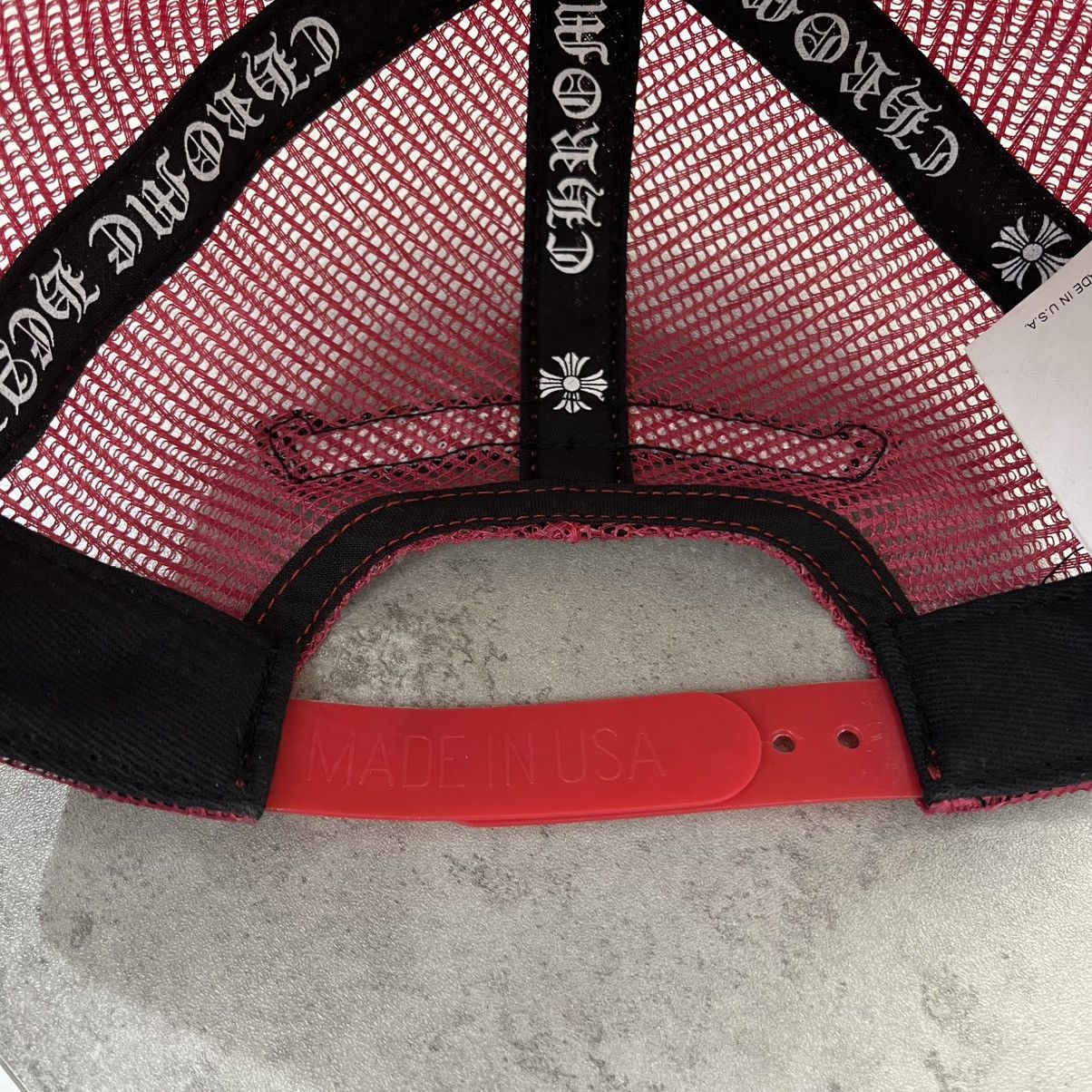 Chrome Hearts Chrome Hearts KING TACO Trucker Hat Red/White Size ONE SIZE - 6 Thumbnail