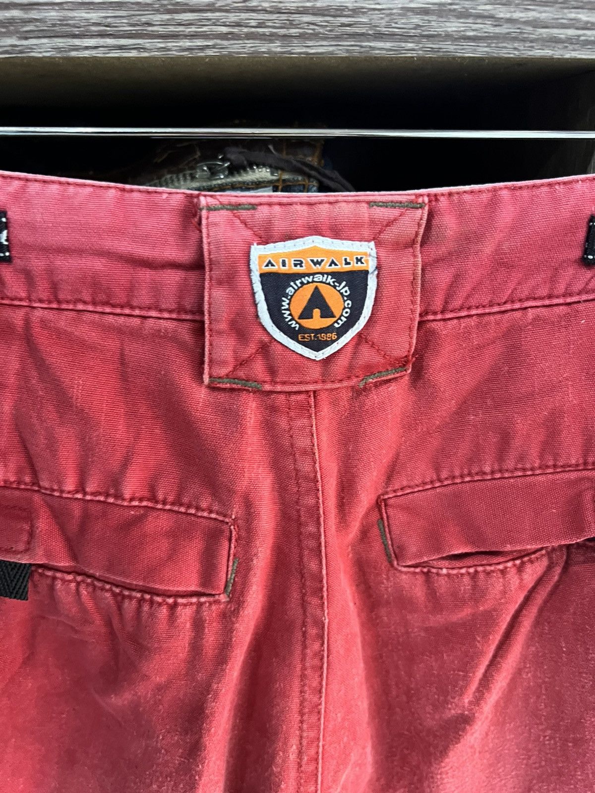 Airwalk 🔥Red Airwalk Multipockets Cargo Pant Size US 27 - 14 Thumbnail