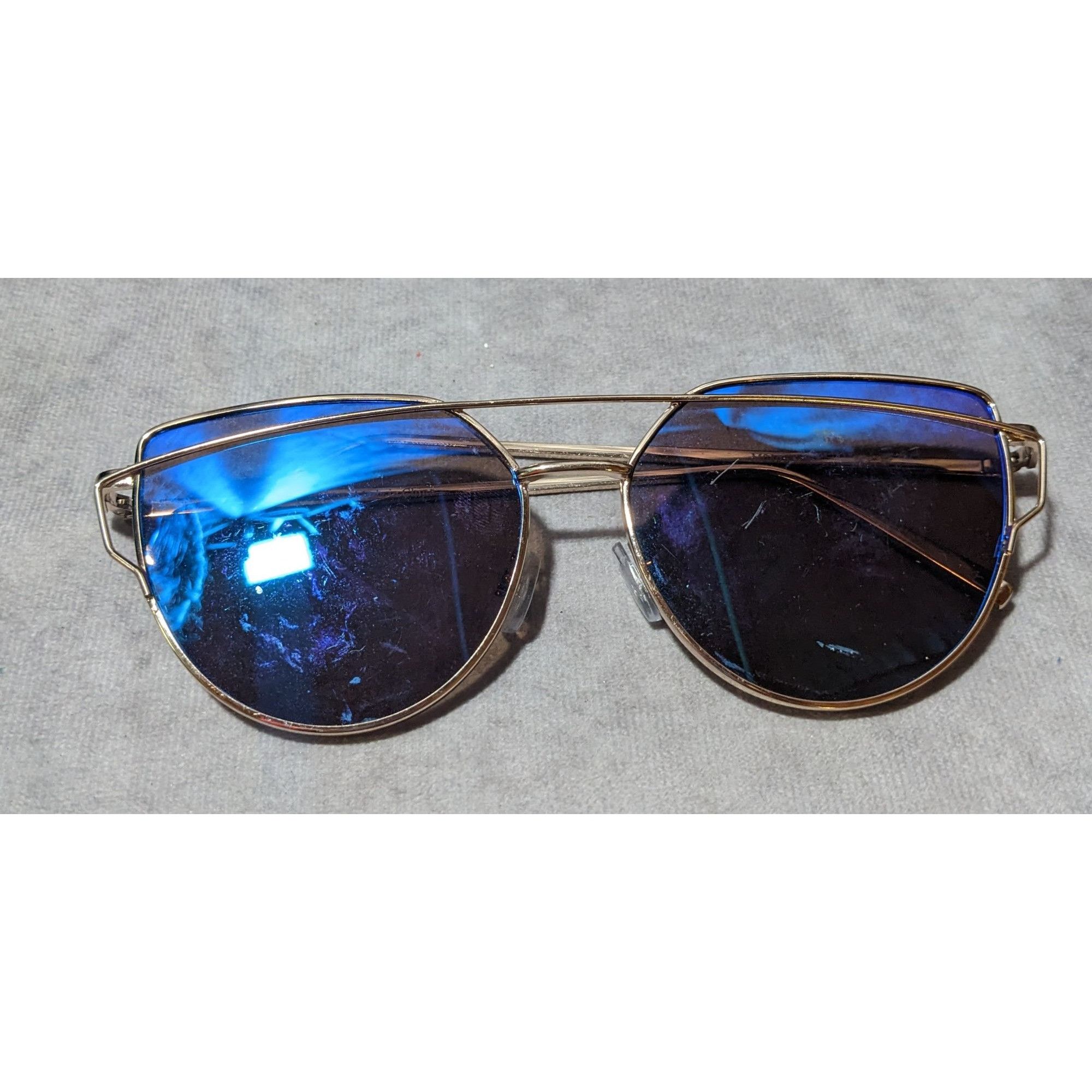Other Icing Abstract Mirror Finish Aviator Sunglasses Size ONE SIZE - 6 Thumbnail