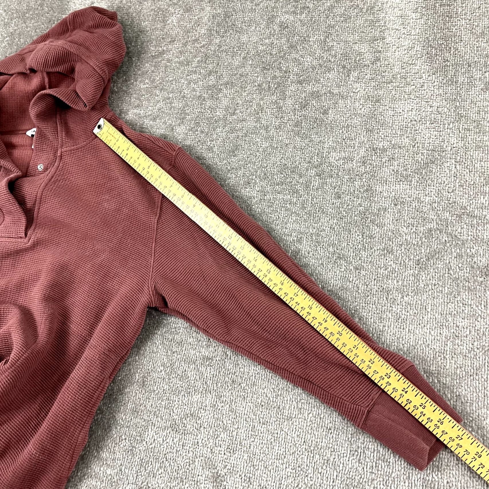 Athleta ATHLETA Jacket Womens Large Washed Pink Coaster Luxe Waffle Hoodie Pullover Gym Jacket Size L / US 10 / IT 46 - 6 Thumbnail