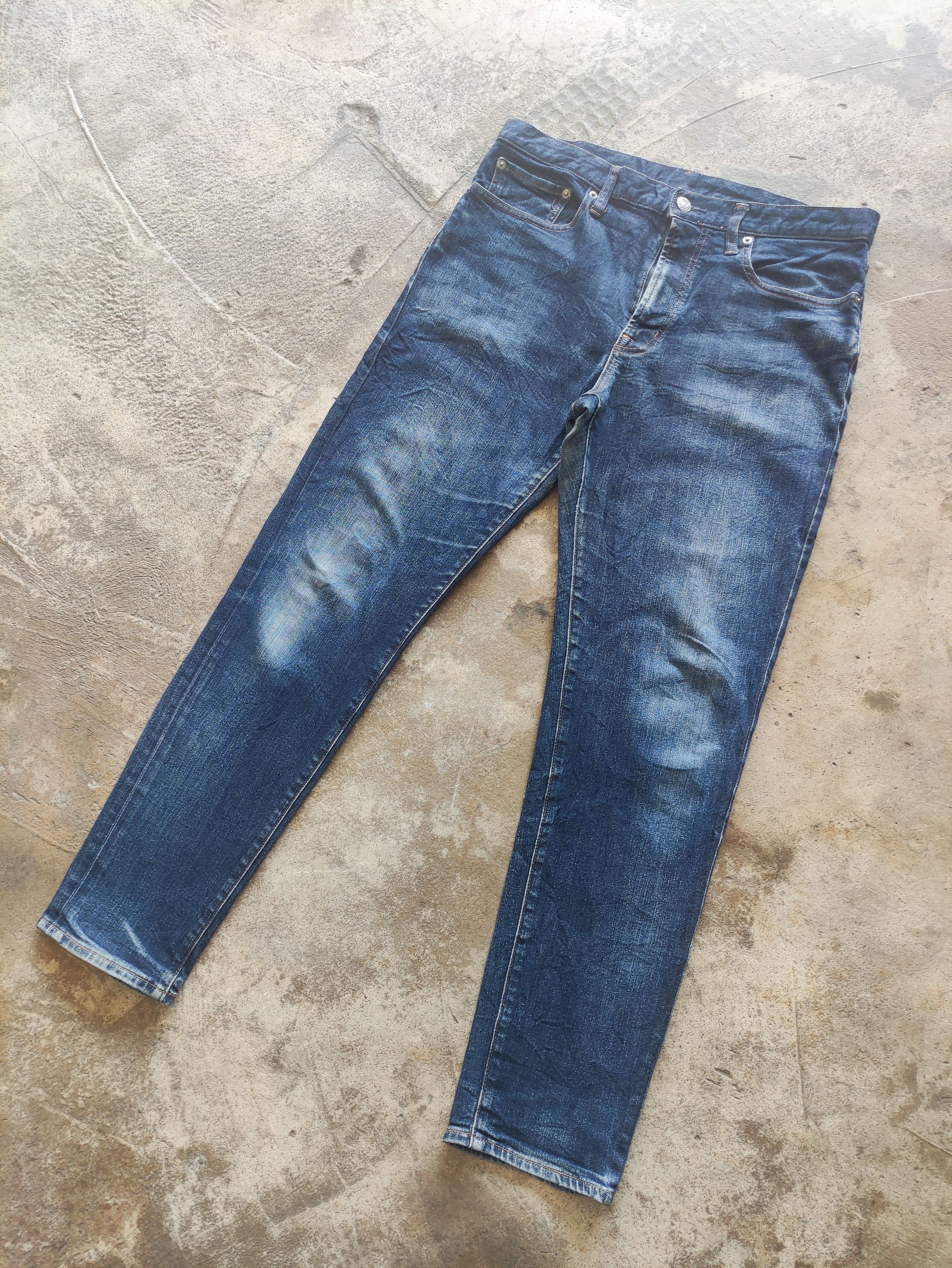 GU Vintage GU Brand Slim Fit Denim Faded Pants Size US 34 / EU 50 - 2 Thumbnail