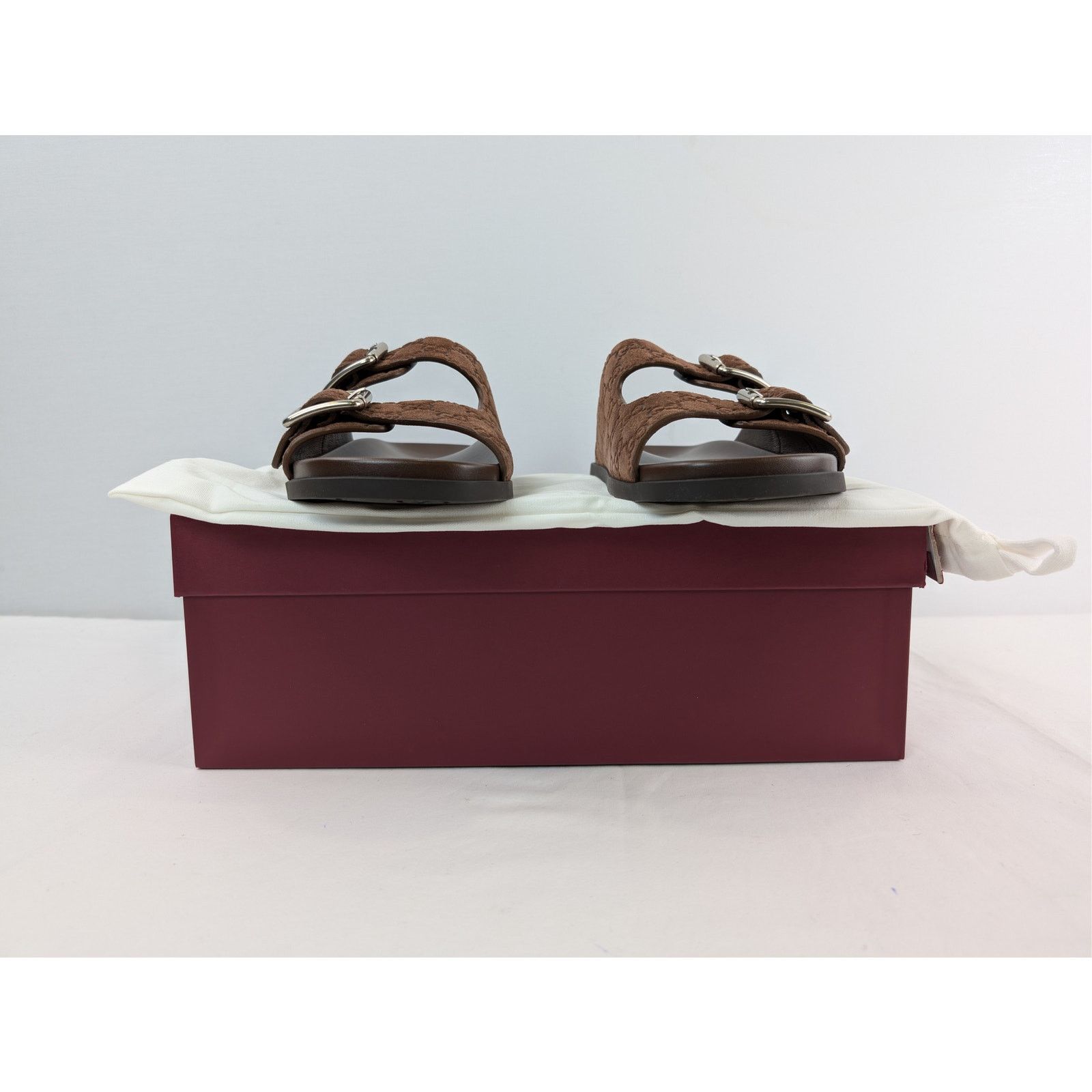 Gucci o1rshd1 Leather Slide Sandals in Brown Size US 11.5 / EU 44-45 - 16 Thumbnail