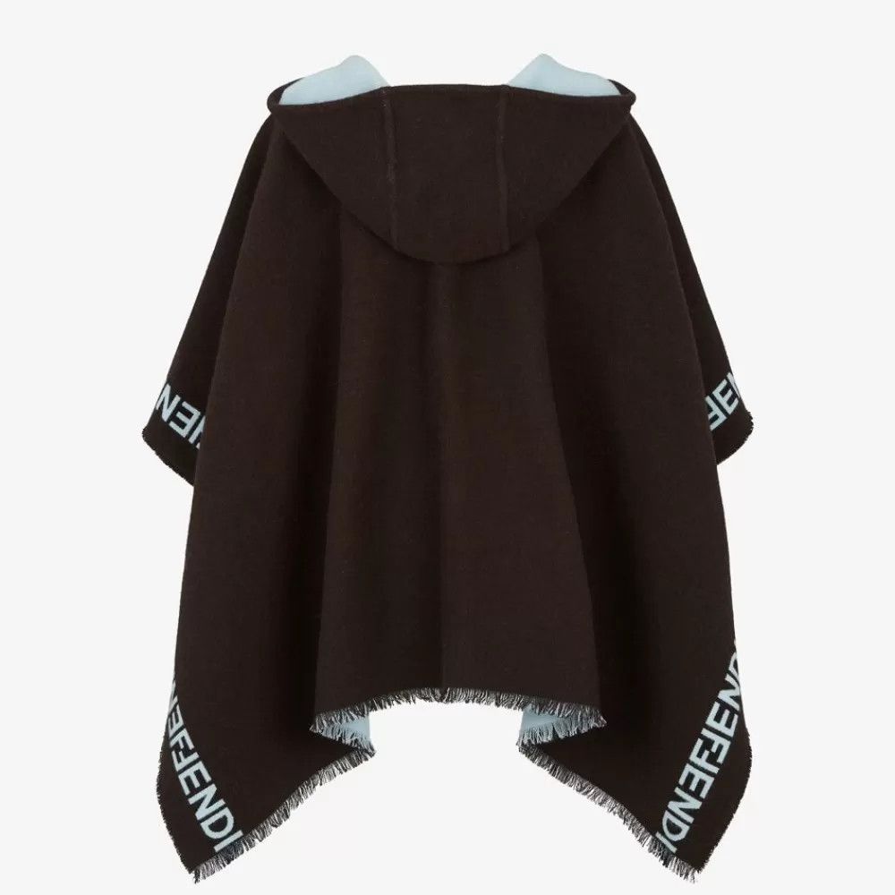 Fendi o1loc1c0824 Size: OS / Poncho in Dark Brown Size S / US 4 / IT 40 - 2 Thumbnail