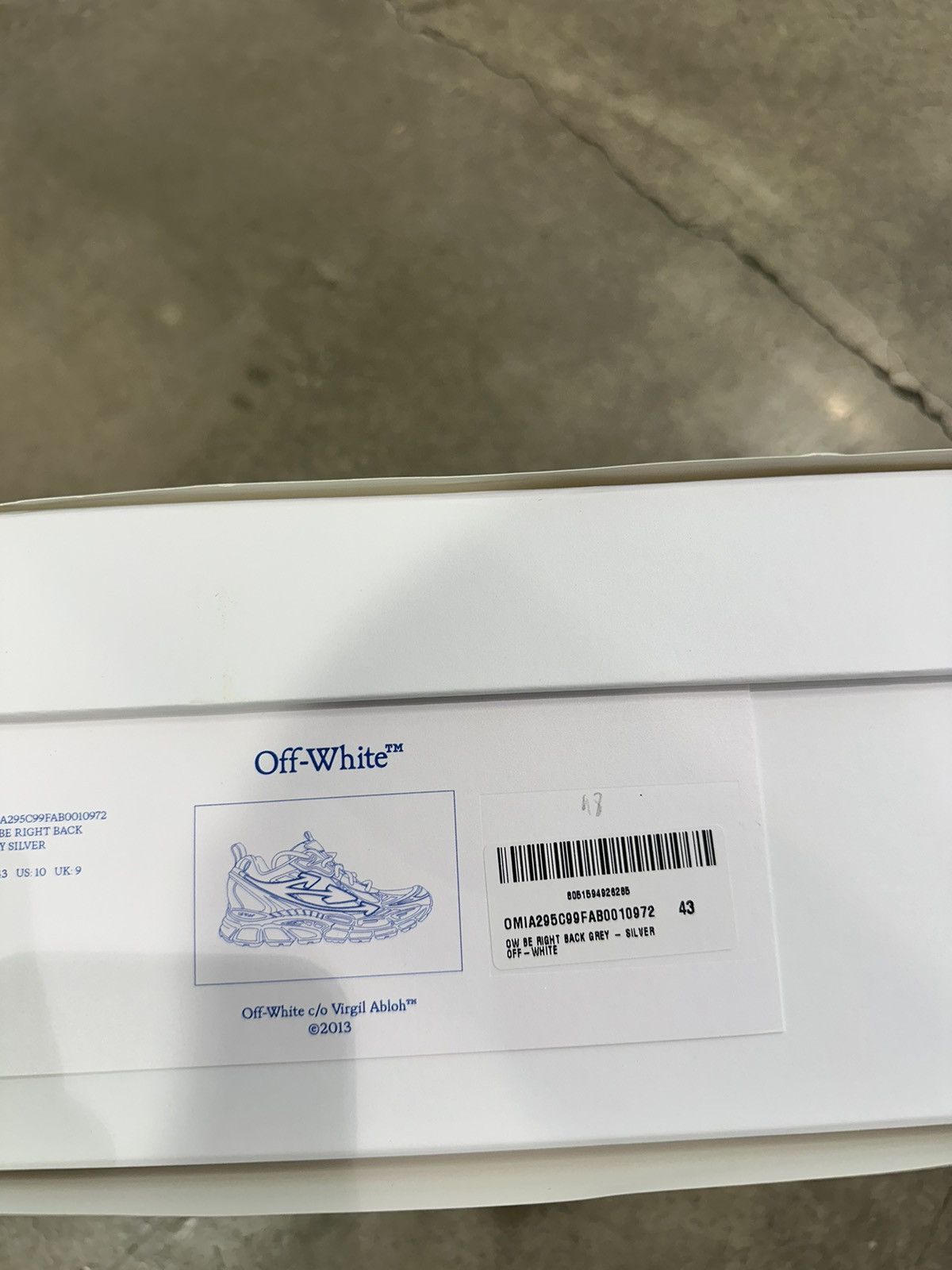 Off-White OFF-WHITE - Be Right Back Sneakers Grey Size US 9.5 / EU 42-43 - 10 Thumbnail