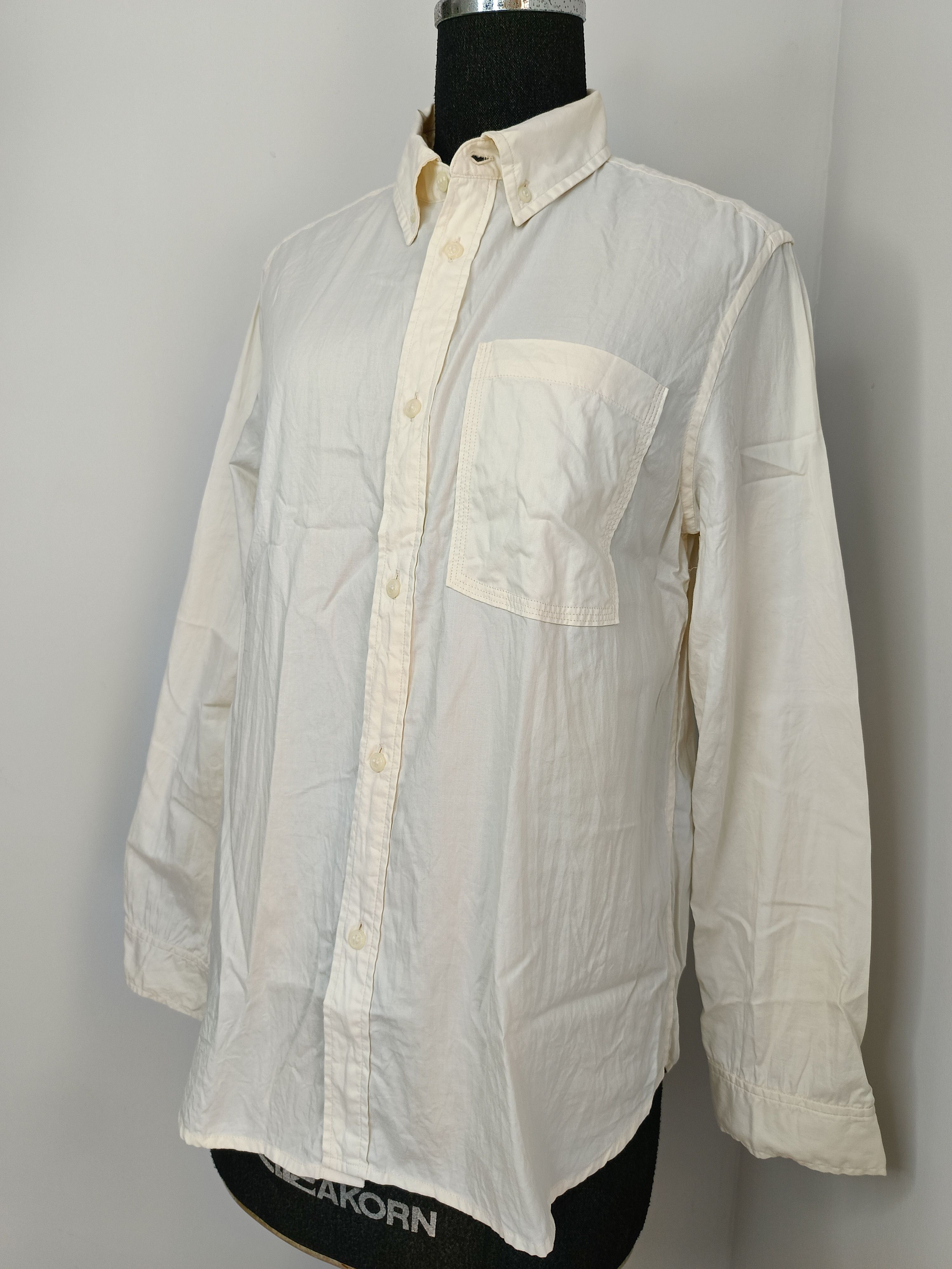 APC A.P.C. Romania 34 plain ivory white ladies shirt