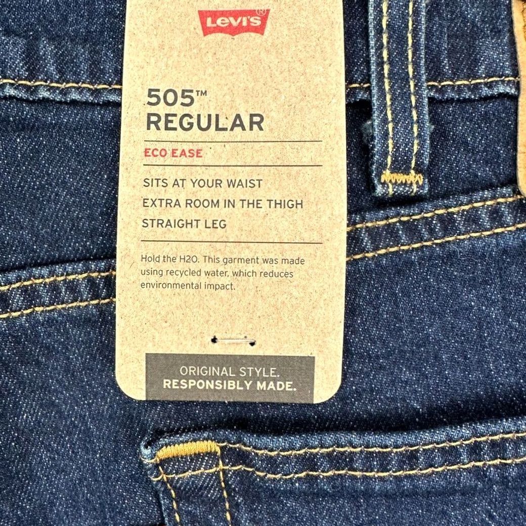 Levi's VINTAGE Levi's 505 Straight Jeans Men 38X32 Blue Distressed Red Tab 5 Pocket Denim NEW Size US 38 / EU 54 - 5 Thumbnail