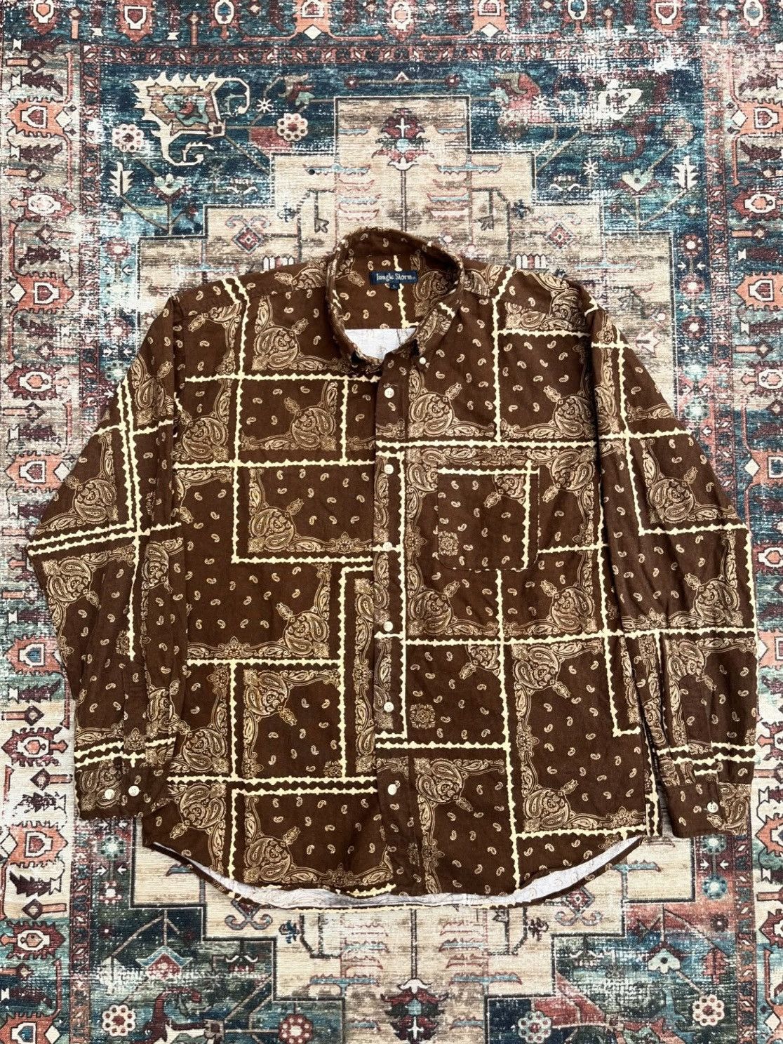 Japanese Brand Jungle Storm Vintage Shirt Size US L / EU 52-54 / 3 - 1 Thumbnail