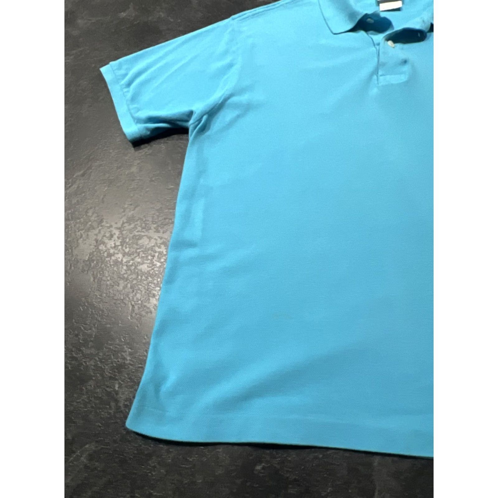 Lacoste VINTAGE Lacoste Polo Shirt XL Aqua Blue Short Sleeve Collared Button-Up Sports Men G Size US XL / EU 56 / 4 - 3 Thumbnail