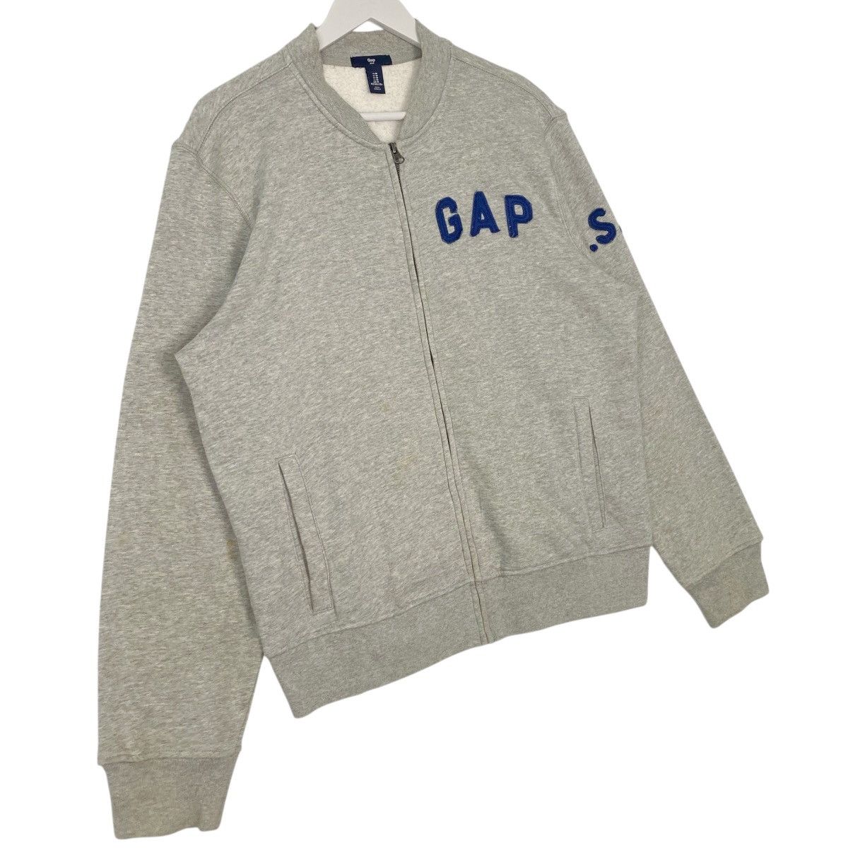 Vintage Vintage GAP Full Zip Sweatshirt Varsity Grey Pullover Size M Size US M / EU 48-50 / 2 - 3 Thumbnail