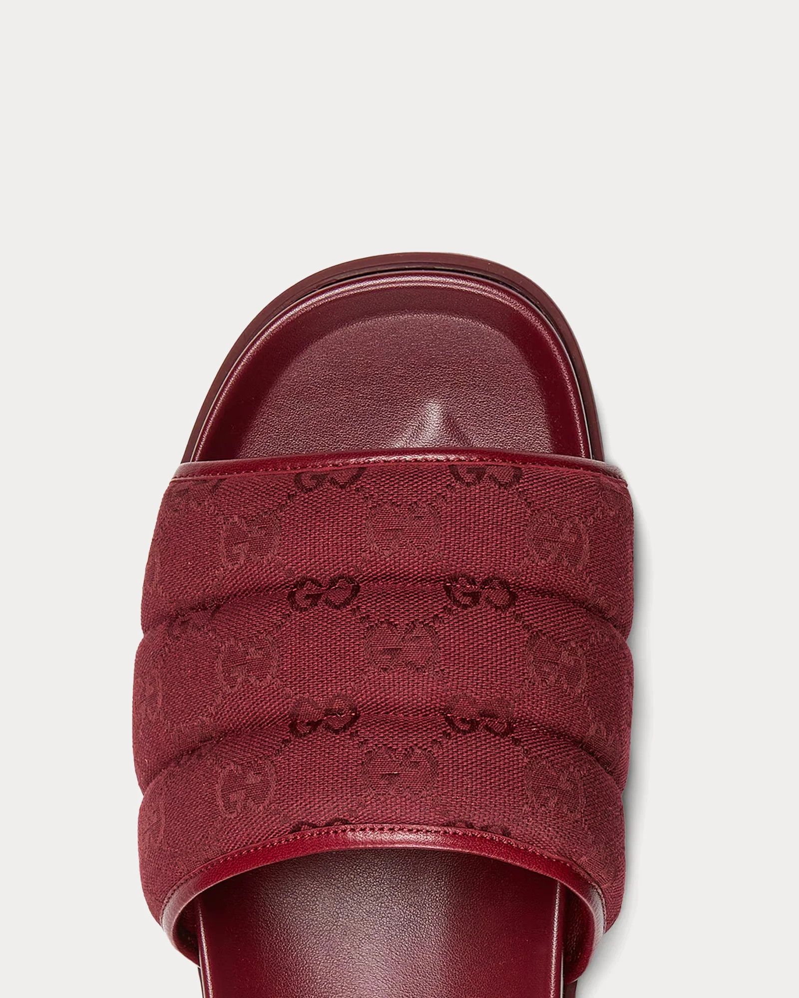Gucci o1loc1c0326 838089 Men's Slide Sandals in Burgundy Size US 8.5 / EU 41-42 - 4 Thumbnail