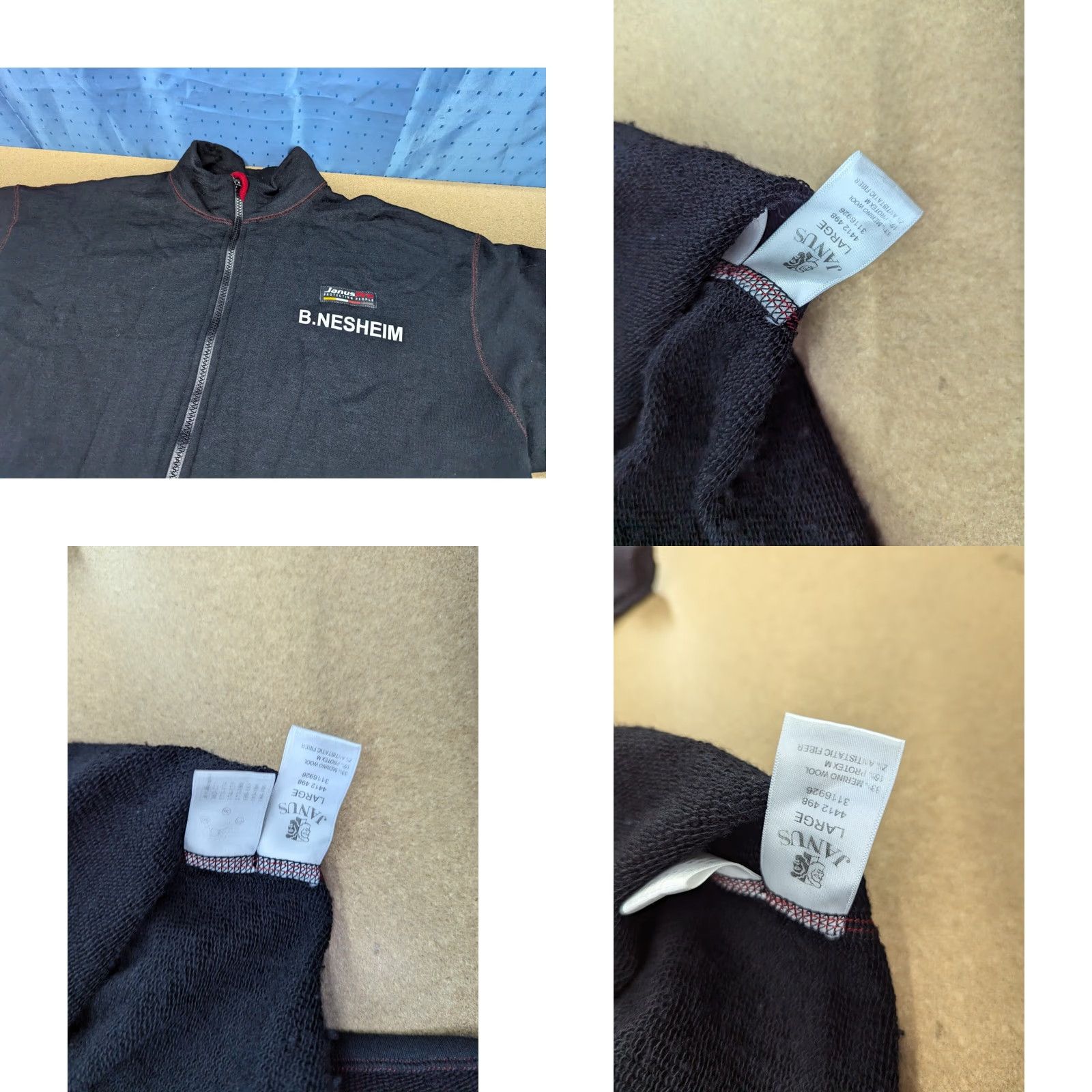 Vintage Janus Pro Antiflame Jacket Mens Sz L Black Protex Full Zip Merino Wool Work Job Jacket Size US L / EU 52-54 / 3 - 8 Thumbnail
