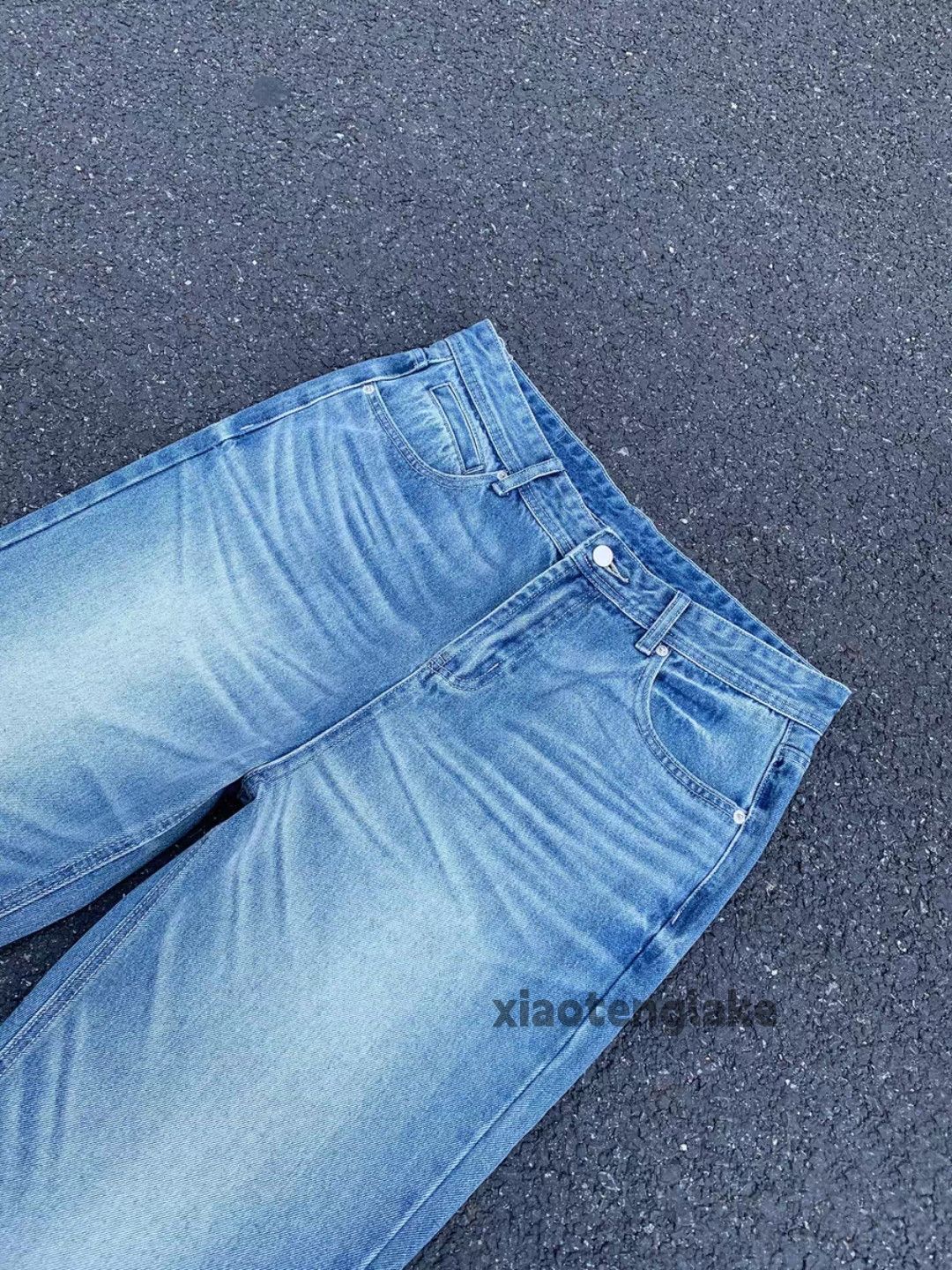 Jean Washed faded punk grunge bootcut hiphop yuppie jeans Size US 32 / EU 48 - 5 Thumbnail