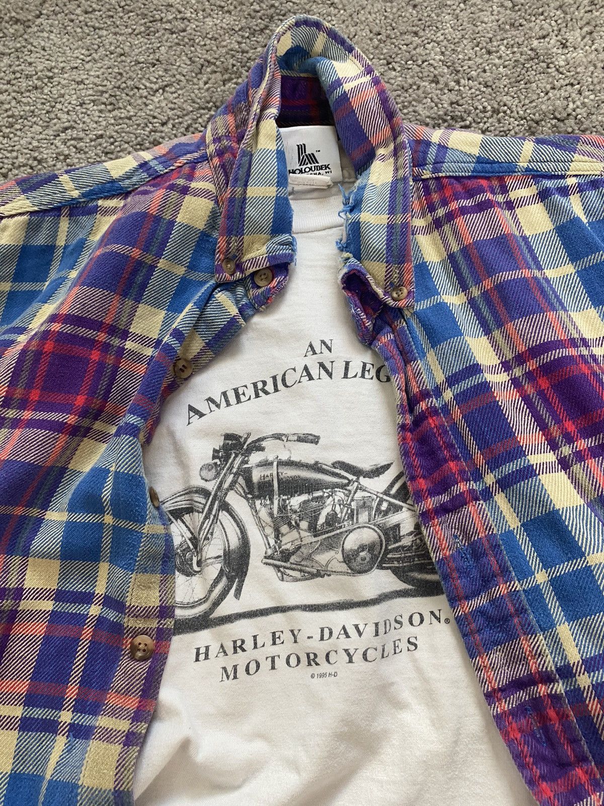 Flannel × Japanese Brand × Vintage Vintage Distressed Cropped Flannel Shirt Size US M / EU 48-50 / 2 - 2 Thumbnail