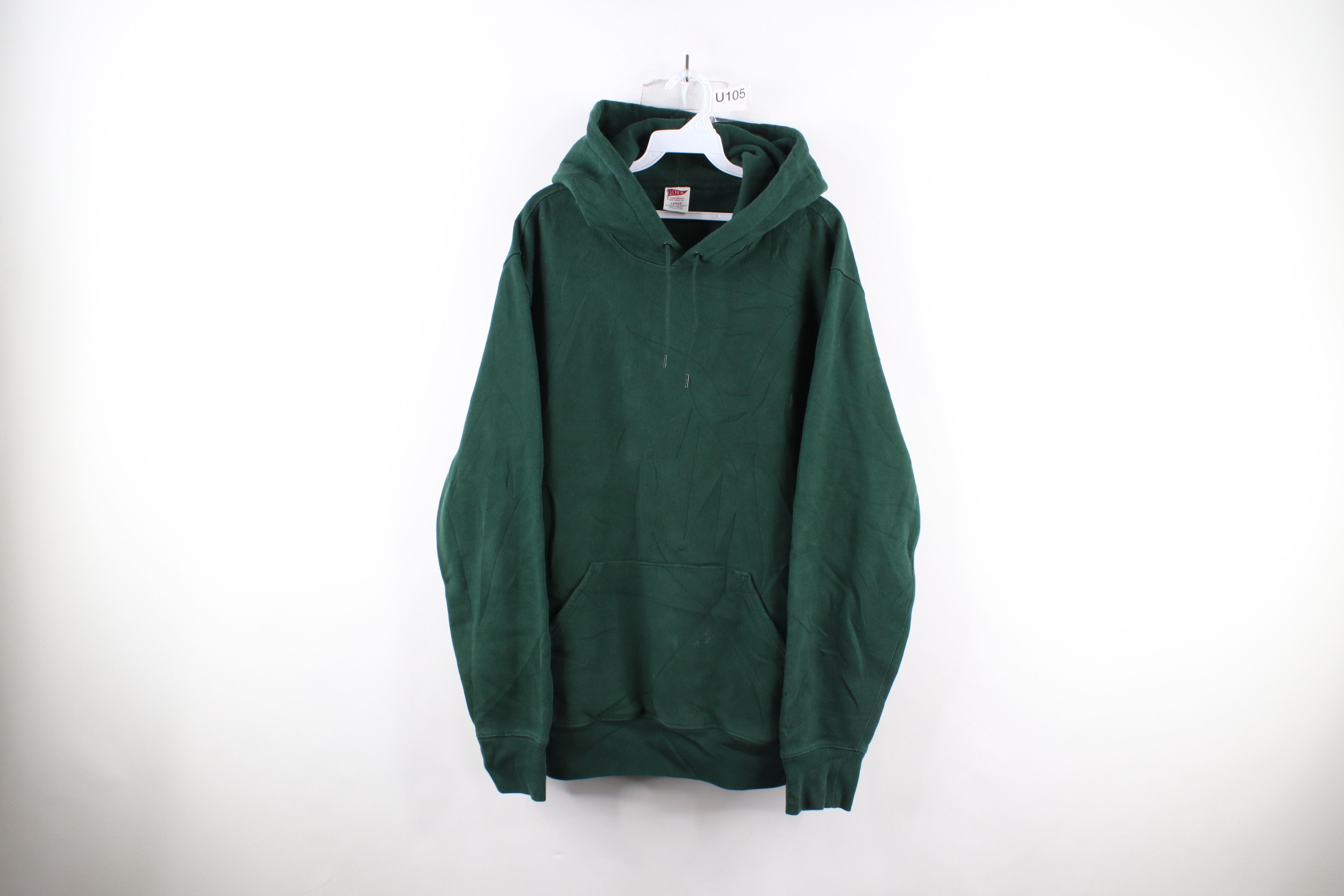 J.Crew × Vintage J Crew Sportswear Blank Heavyweight Hoodie Sweatshirt Size US L / EU 52-54 / 3 - 1 Thumbnail