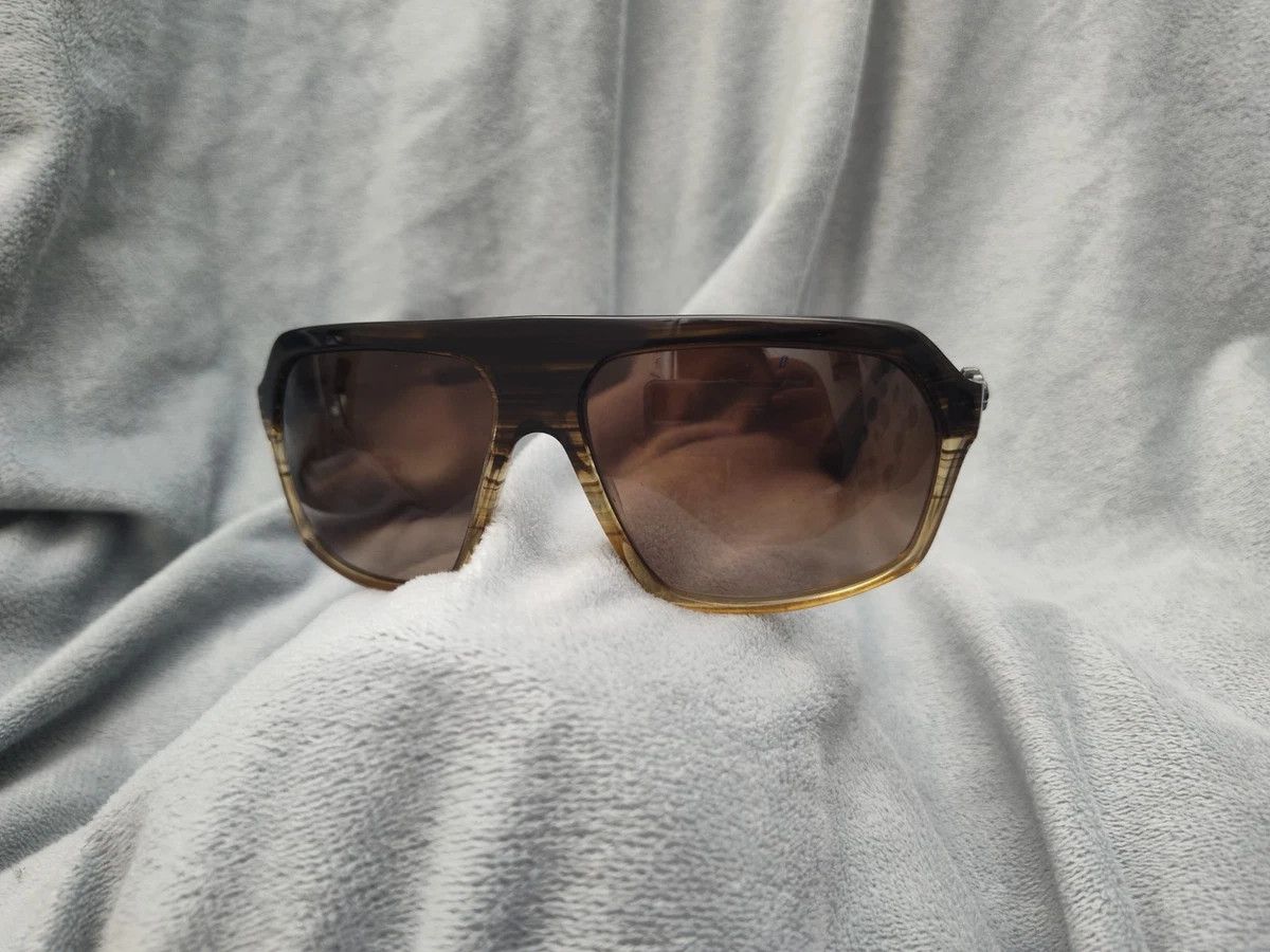 Chrome Hearts Chrome Hearts Nooner Sunglasses Brown Leather Aviator Size ONE SIZE - 4 Thumbnail
