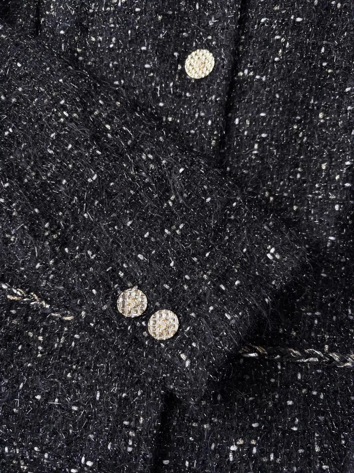 Chanel Chanel 22A Black Double C Crystal Tweed Jacket Jennie 34 Size XS / US 0-2 / IT 36-38 - 5 Thumbnail