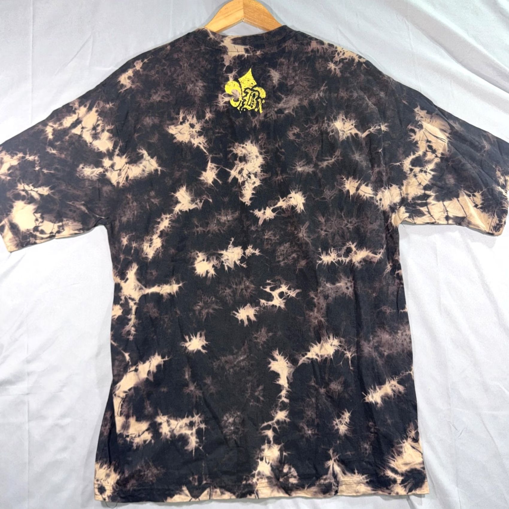 Express VINTAGE Brooklyn Xpress T-Shirt Men XL Black Graphic Print Crown Skull Fleur De Lis Tie-Dye Crew Neck Short Sleeve Size US XL / EU 56 / 4 - 2 Thumbnail