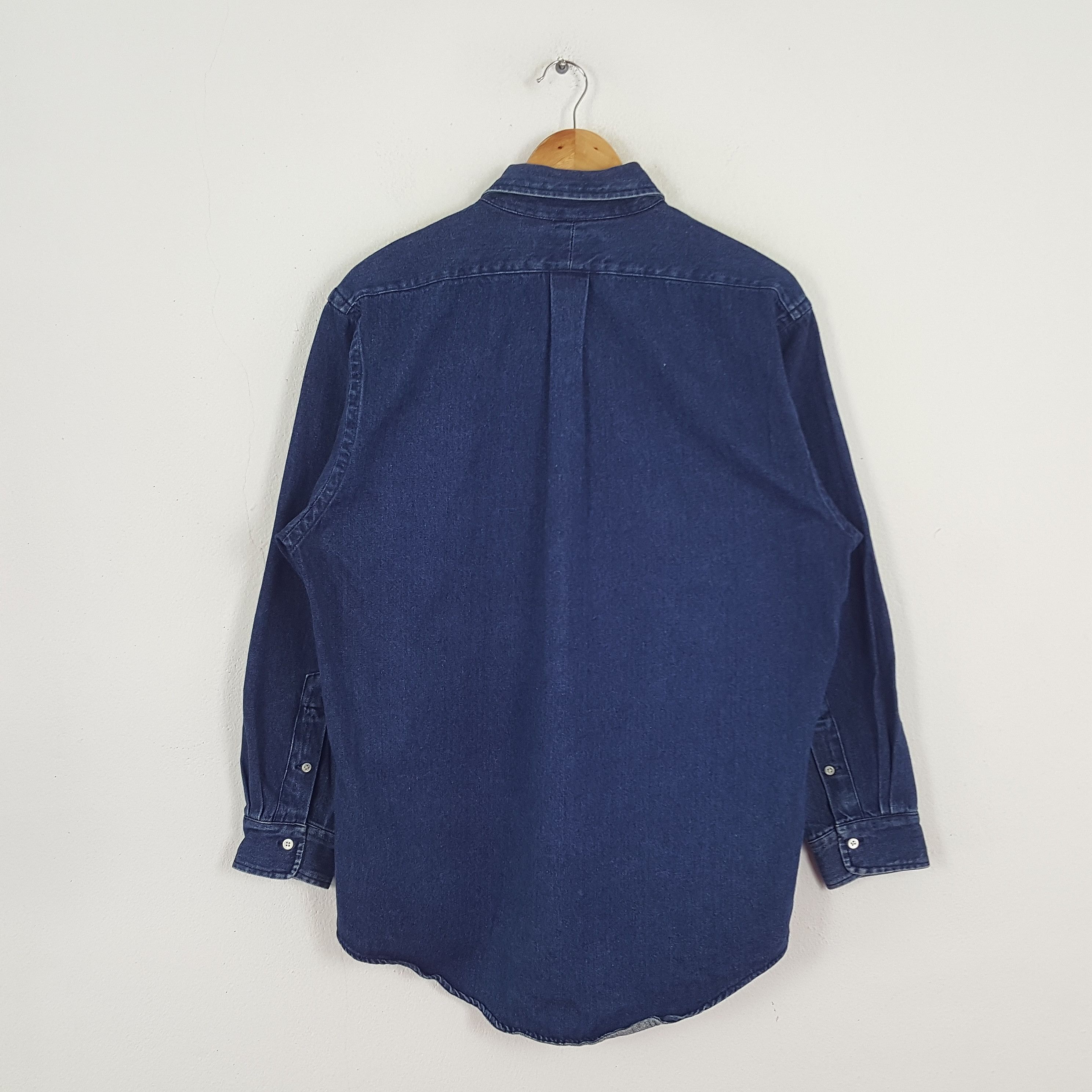 Ralph Lauren × Vintage Vintage Ralph Lauren American Brand Denim Shirt Button Up Size US XL / EU 56 / 4 - 3 Thumbnail