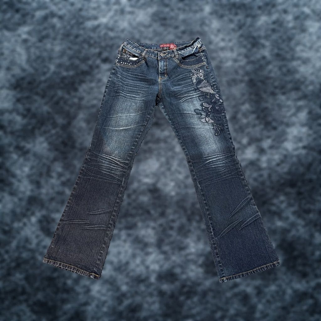 Vintage VINTAGE Hi Jeans Jeans Womens 30x31 Bootcut Embroidered Distressed Blue 1990s Mens? Womens? Size 30" / US 8 / IT 44 - 1 Thumbnail