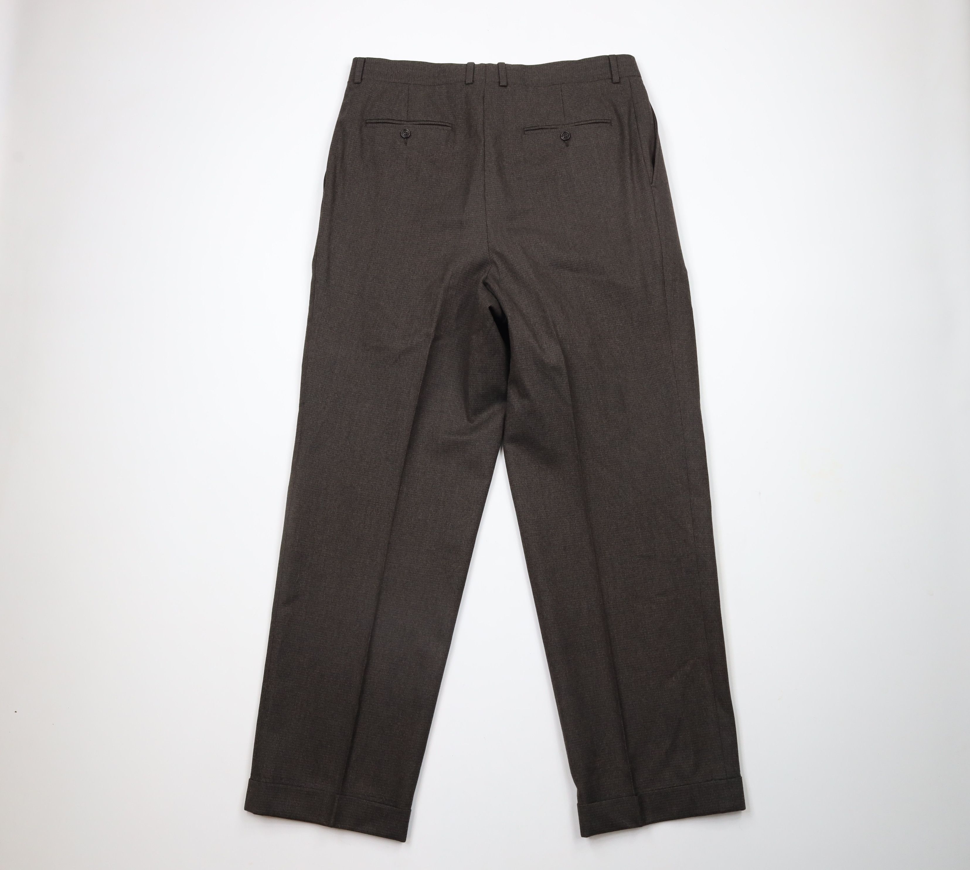 Vintage Vintage 90s Streetwear Cuffed Wide Leg Chino Pants Brown Size US 34 / EU 50 - 8 Thumbnail
