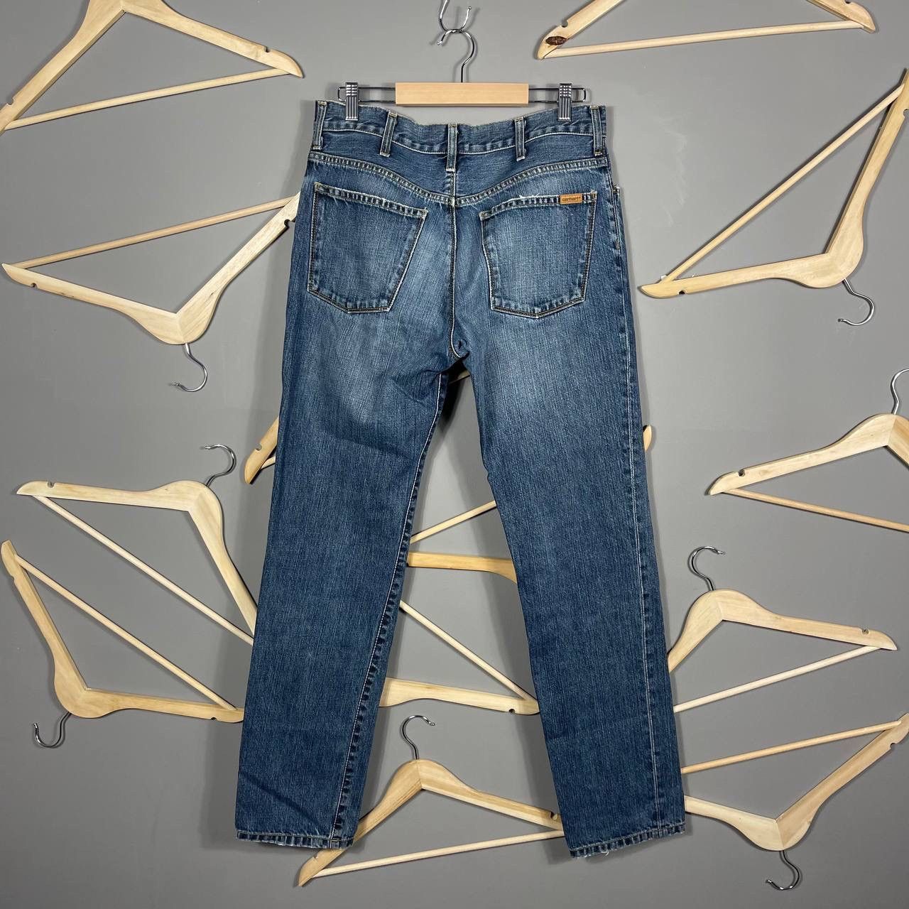 Carhartt × Vintage Carhartt WIP Straight-Leg Washed Denim Jeans Size US 33 - 2 Thumbnail