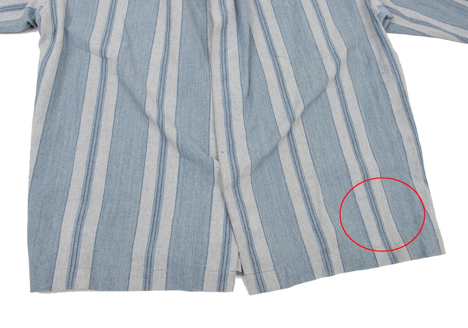 Issey Miyake Stand Neck Striped Shirt in Light Blue, Size M Size US M / EU 48-50 / 2 - 10 Thumbnail
