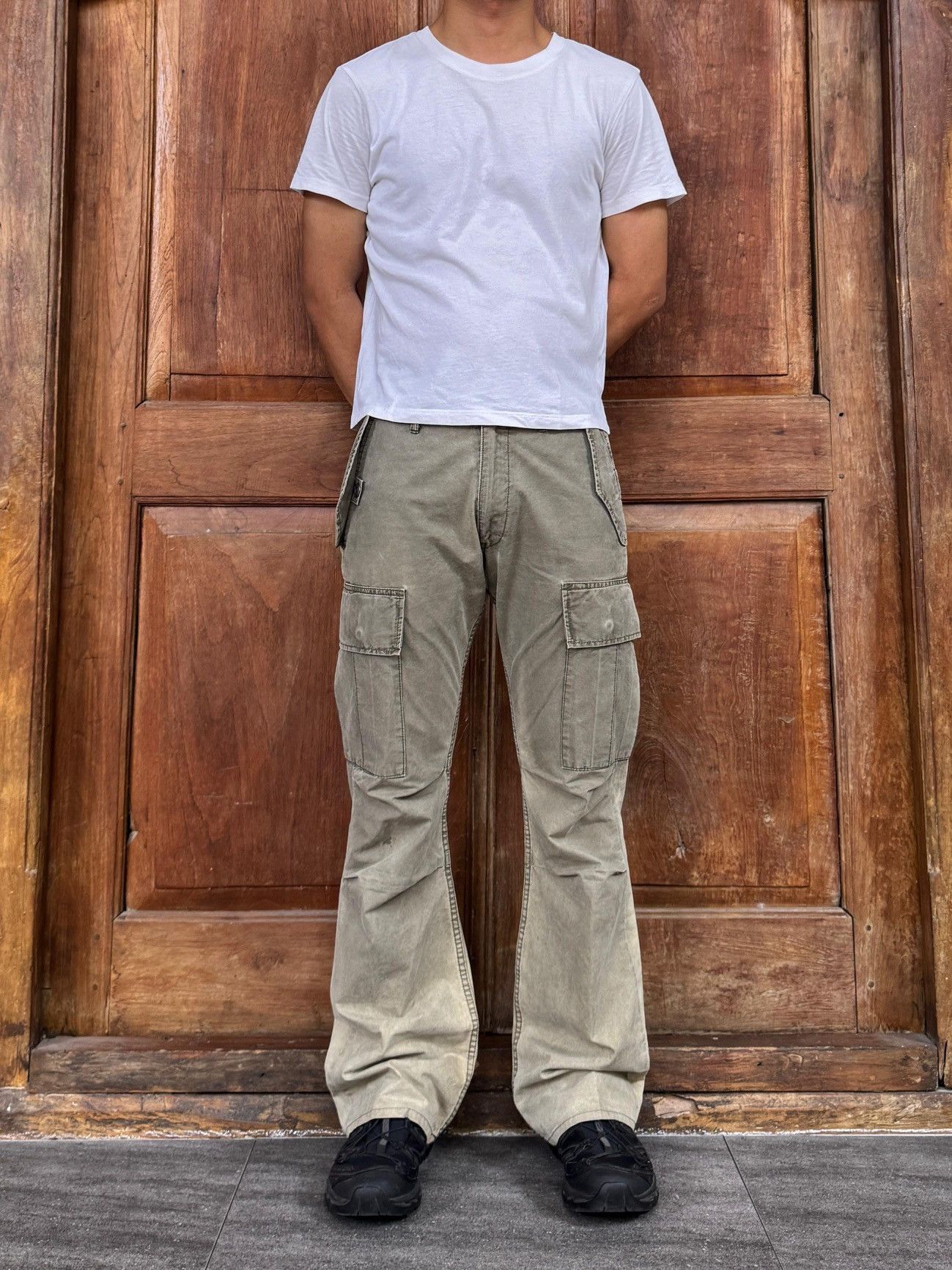 Kazuyuki Kumagai Attachment FREE TAX! Faded Cargo Flared Pants - 30” Size US 30 / EU 46 - 1 Thumbnail