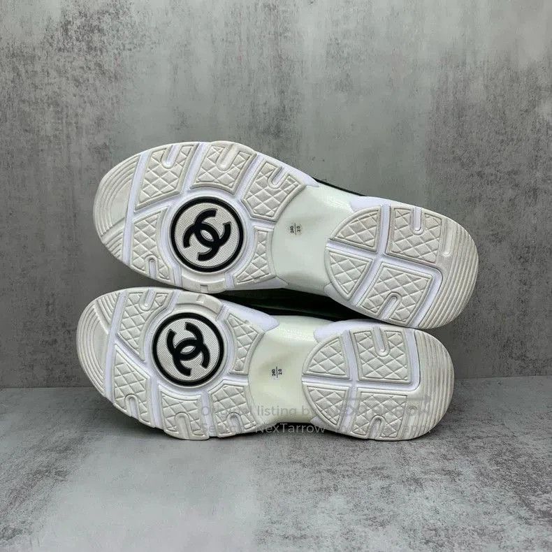 Chanel Chanel Green Diamond Pattern Sneakers Size 38. Size US 8 / EU 41 - 6 Thumbnail
