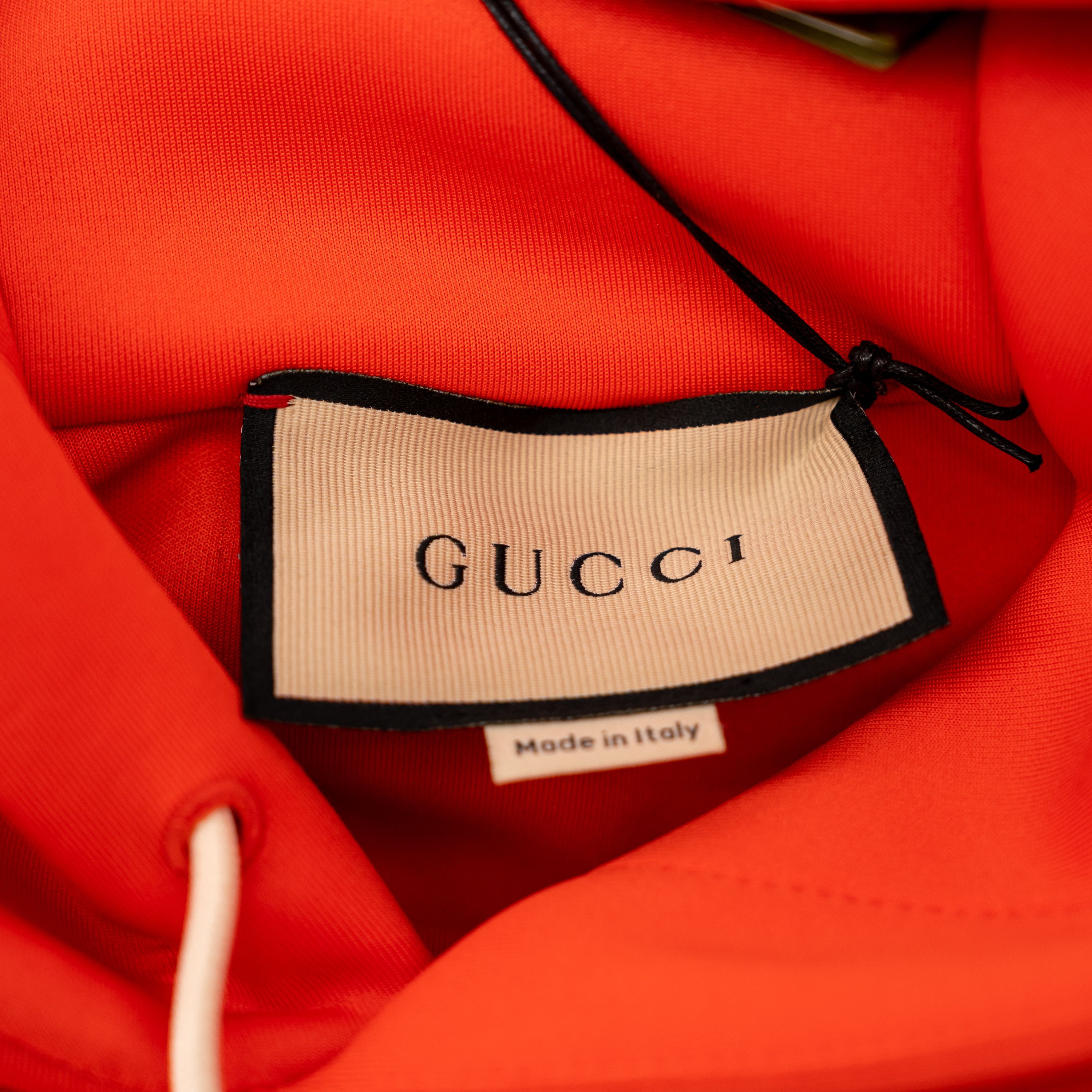 Gucci S - Gucci Neoprene Hooded Sweatshirt Red Coral Hoodie Logo Size US S / EU 44-46 / 1 - 6 Thumbnail