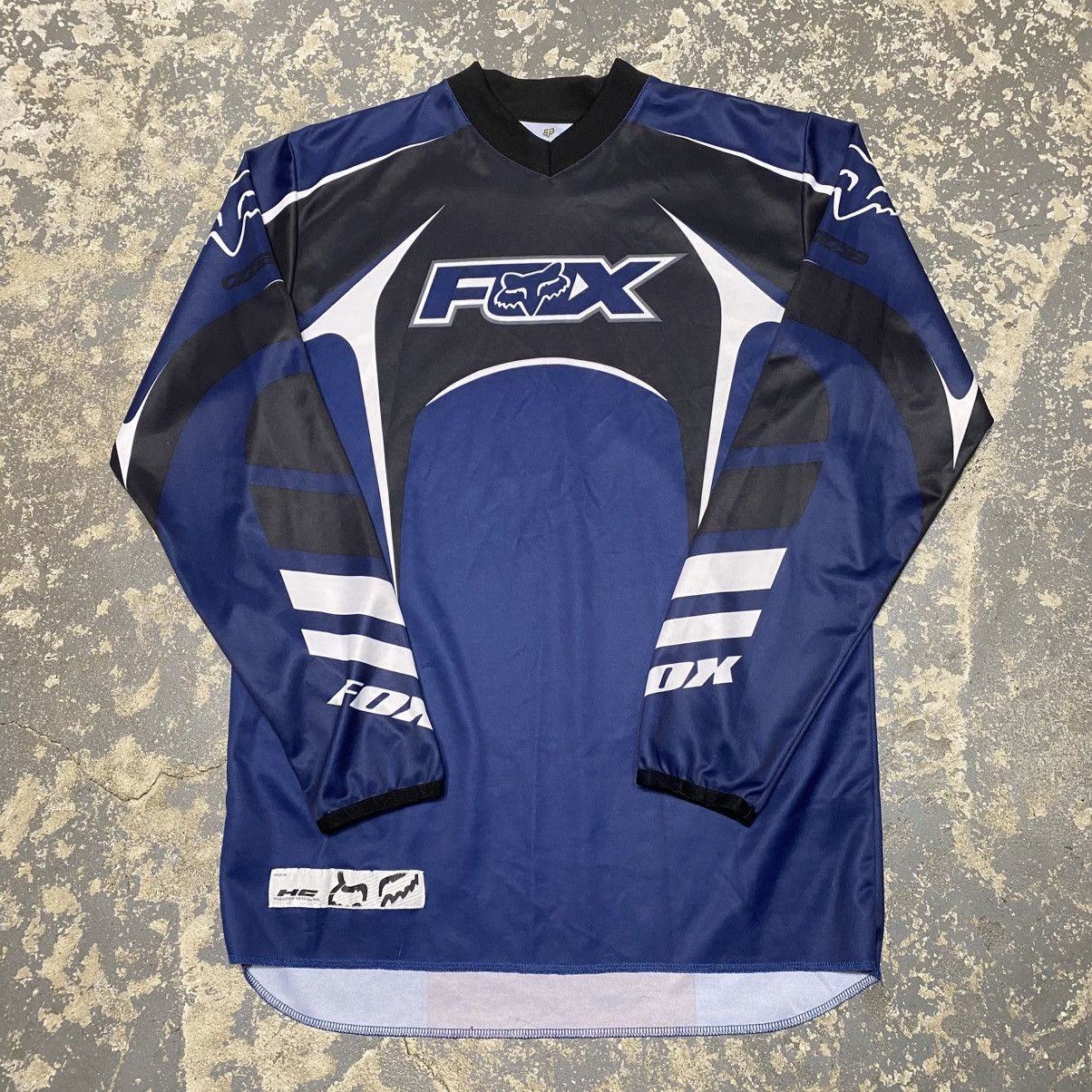 Fox Racing × Vintage Vintage Fox Racing Motor-cross Jersey Long Sleeve Tshirt Size US S / EU 44-46 / 1 - 1 Thumbnail
