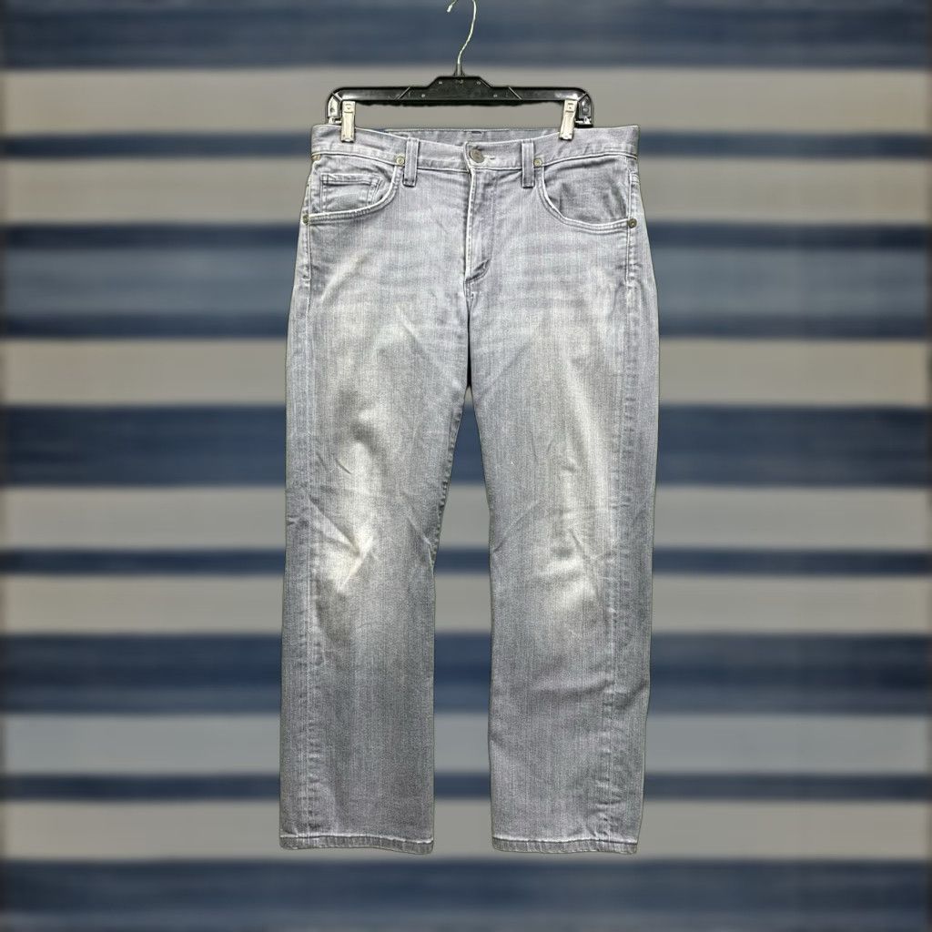 Citizens Of Humanity Citizens of Humanity Jeans Mens 31 Gray Dylan Cropped Rise Drop Straight 31x27 Mens Size US 31 - 1 Thumbnail