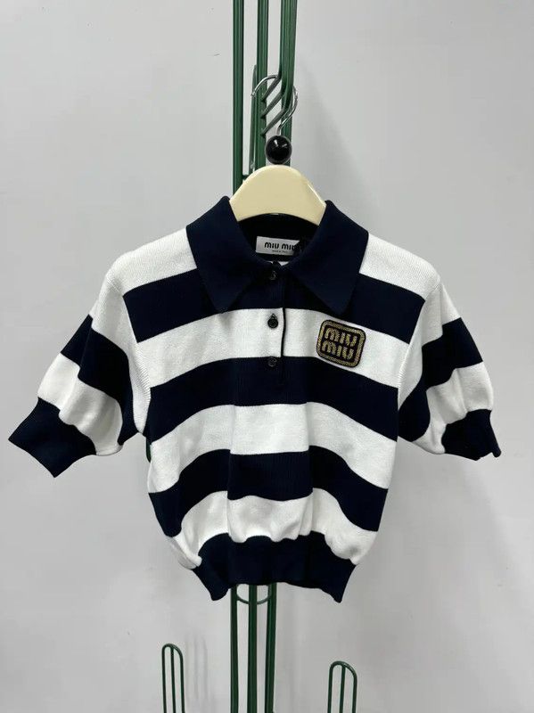 Miu Miu Miu Miu Black Cotton Short Sleeve T-Shirt 0089 Size S / US 4 / IT 40 - 1 Thumbnail