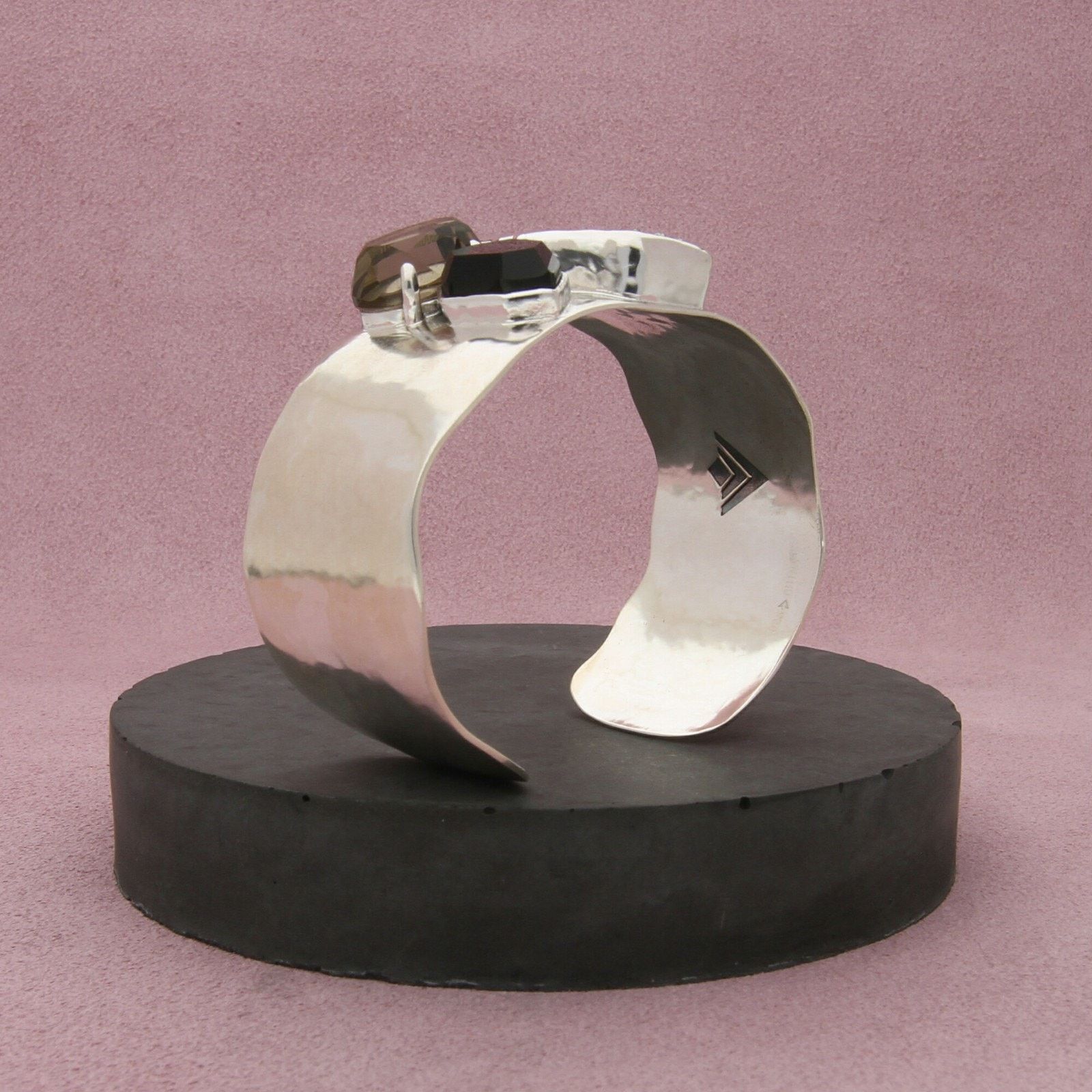 silpada sterling silver crystal cave cuff bracelet 6.5in