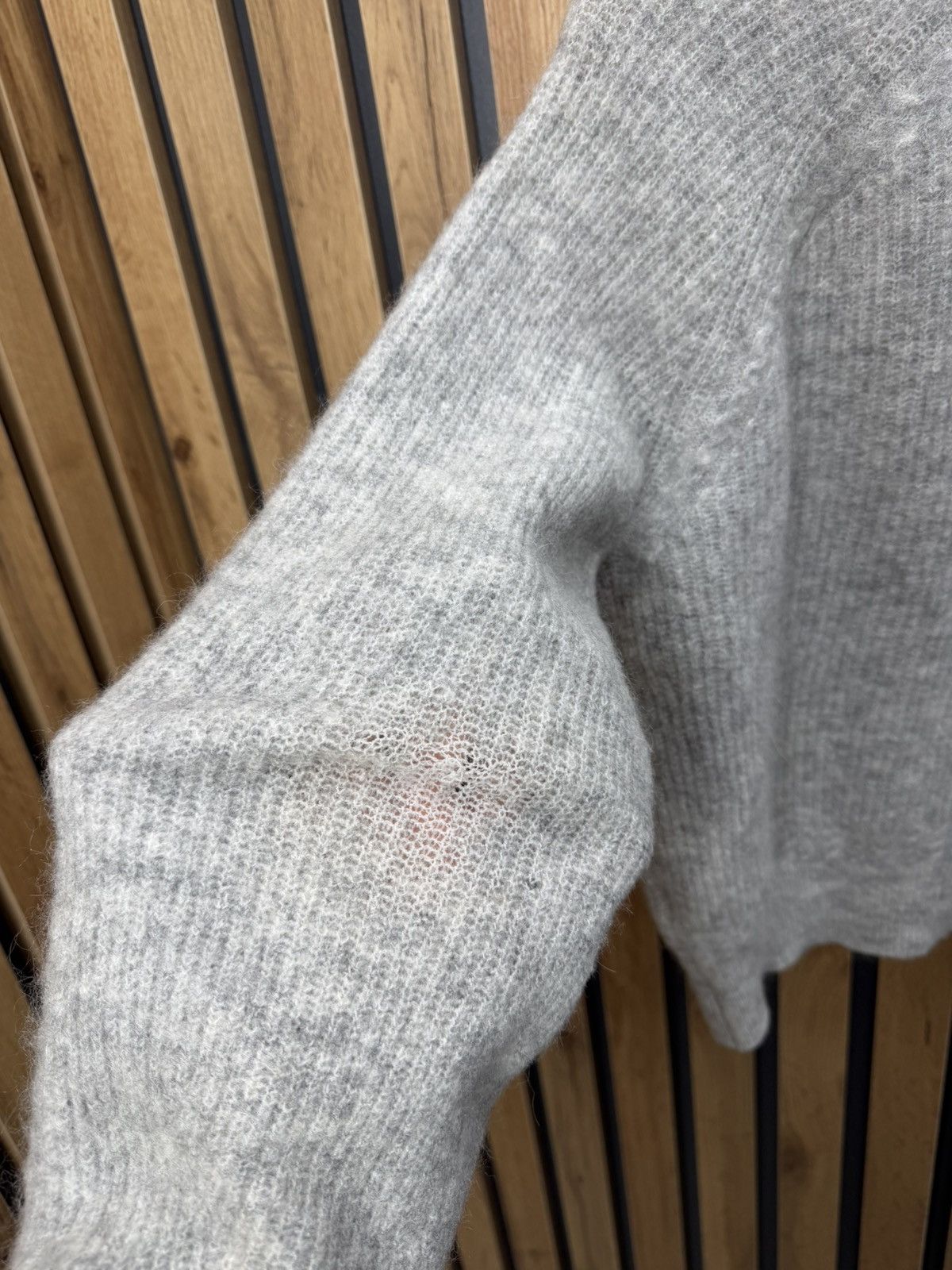 Sezane Sezane La Maille Grey Baby Alpaca Blend Sweater Womens XS Size XS / US 0-2 / IT 36-38 - 16 Thumbnail