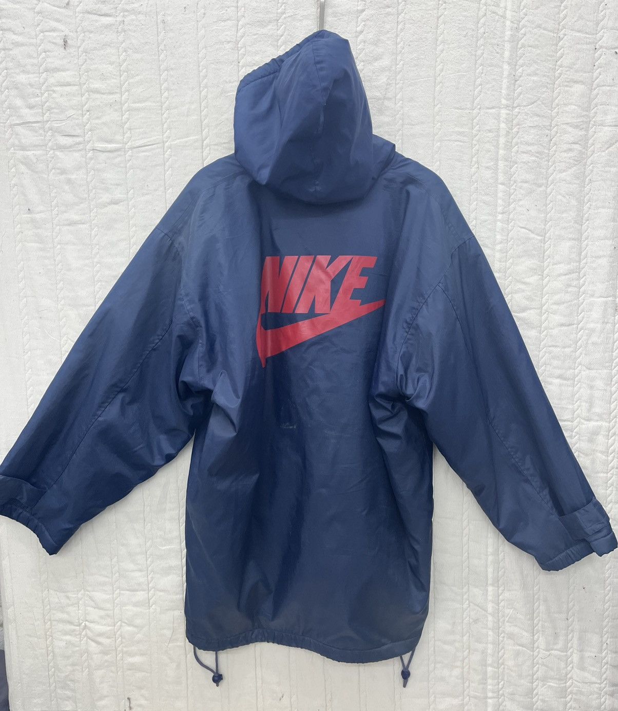 Japanese Brand × Nike × Vintage ARCHIVES🔥NIKE SWOOSH BACK HIT SHEARLING JACKET HOODED Size US L / EU 52-54 / 3 - 7 Thumbnail