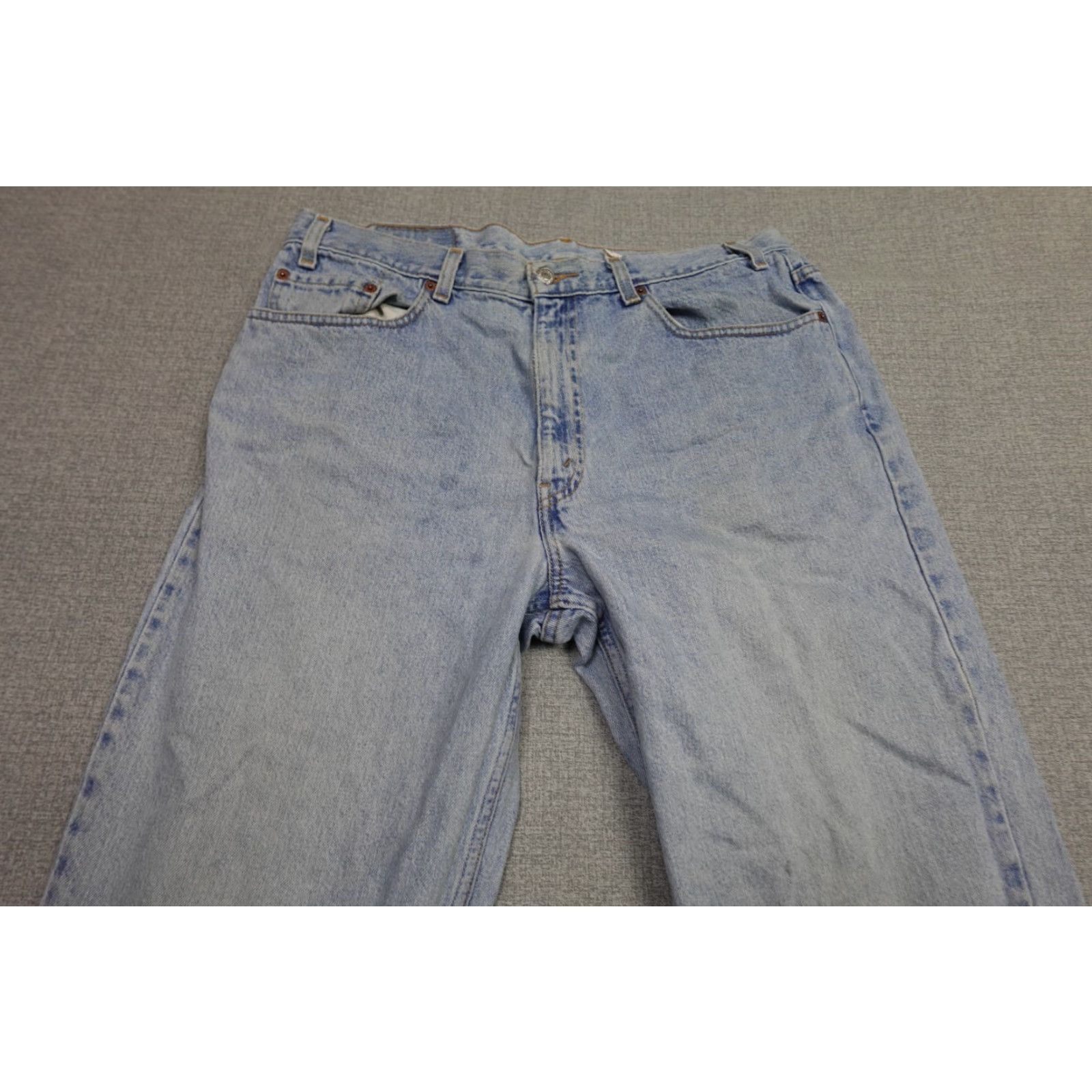 Levi's Levi's 550 Jeans Men 38x30 Blue Relaxed Fit Light Wash Denim Straight 5-Pocket Zipper Belt Loops Men's Jeans Size US 38 / EU 54 - 2 Thumbnail