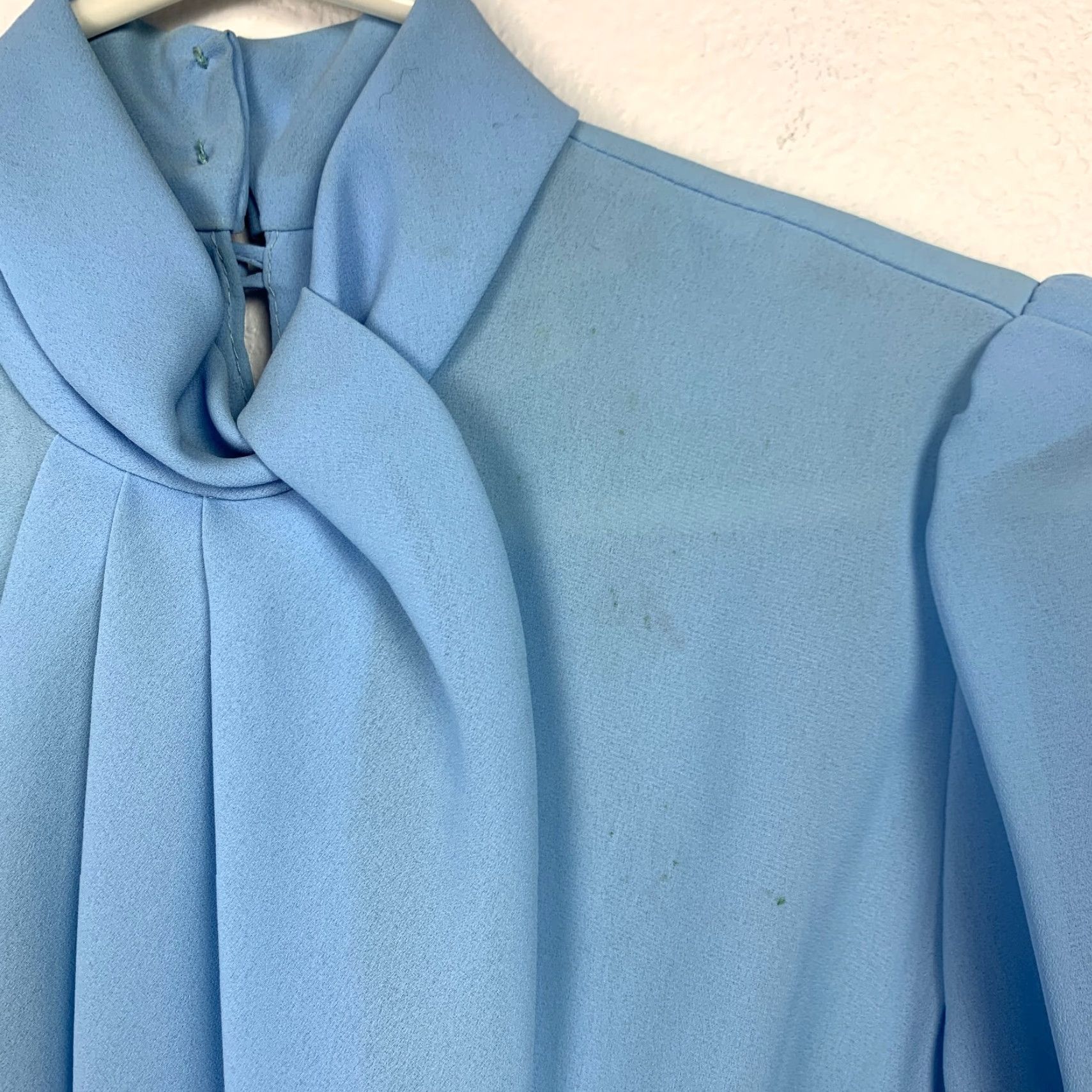 Vintage Vintage Mavinette Blue Pleated Twirl Secretary Dress Twee Size 6 80s Size M / US 6-8 / IT 42-44 - 2 Thumbnail